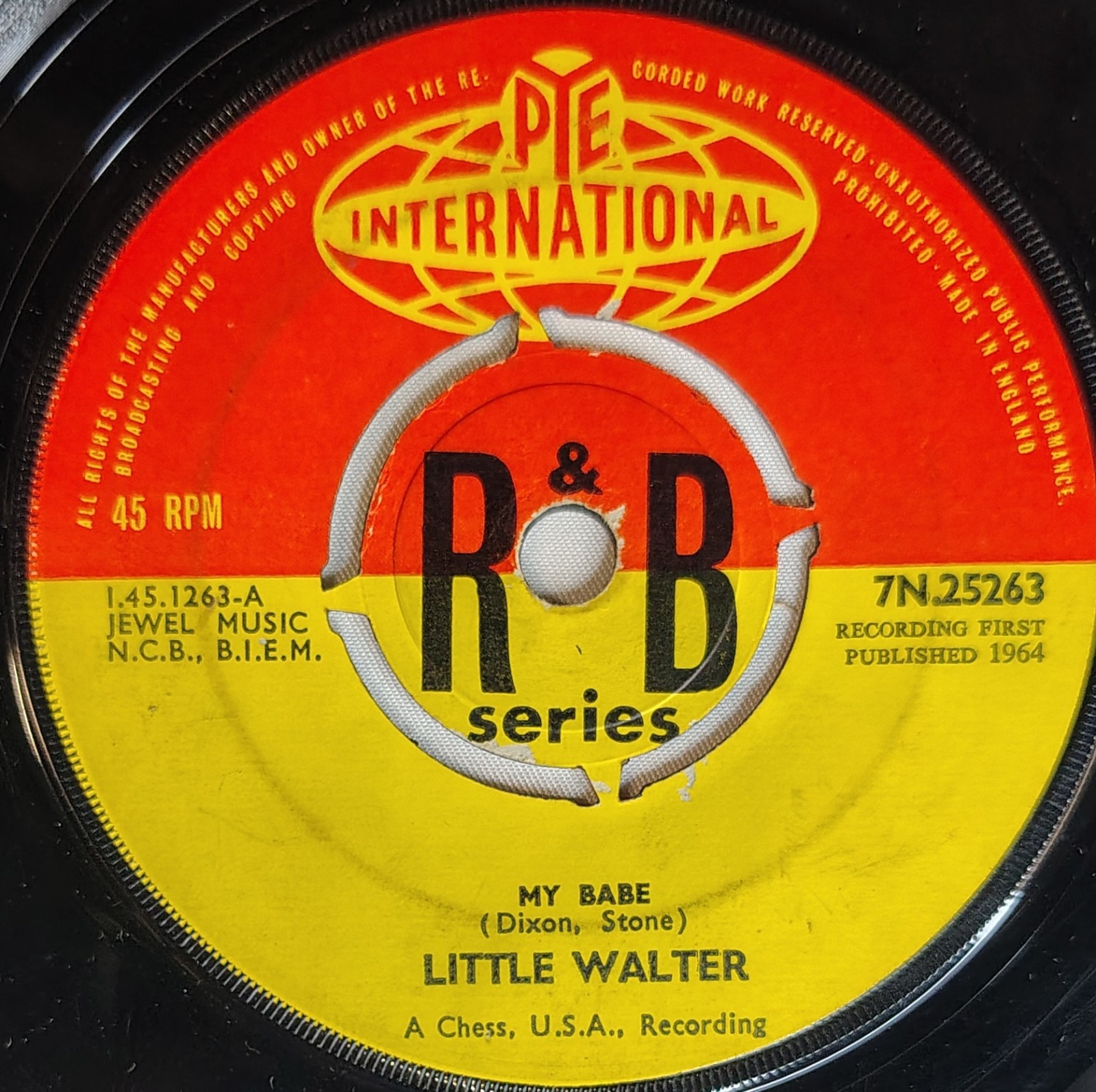 BLUES 45 Little Walter MY BABE – YOU BETTER WATCH YOURSELF 1964 Pye PROMO VG+