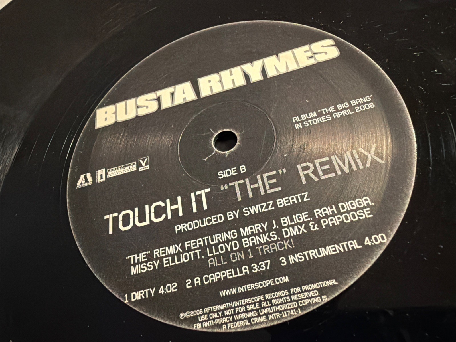 Busta Rhymes – Touch It (The Remix) – Vinyl, 12″, Promo- US 2006