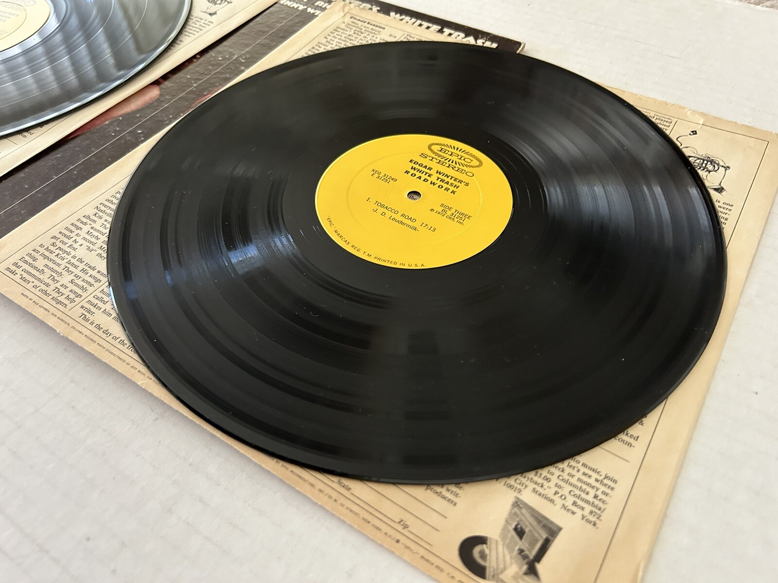 Edgar Winter’s White Trash Roadwork 2LP Vinyl Record G Rick Derringer LIVE