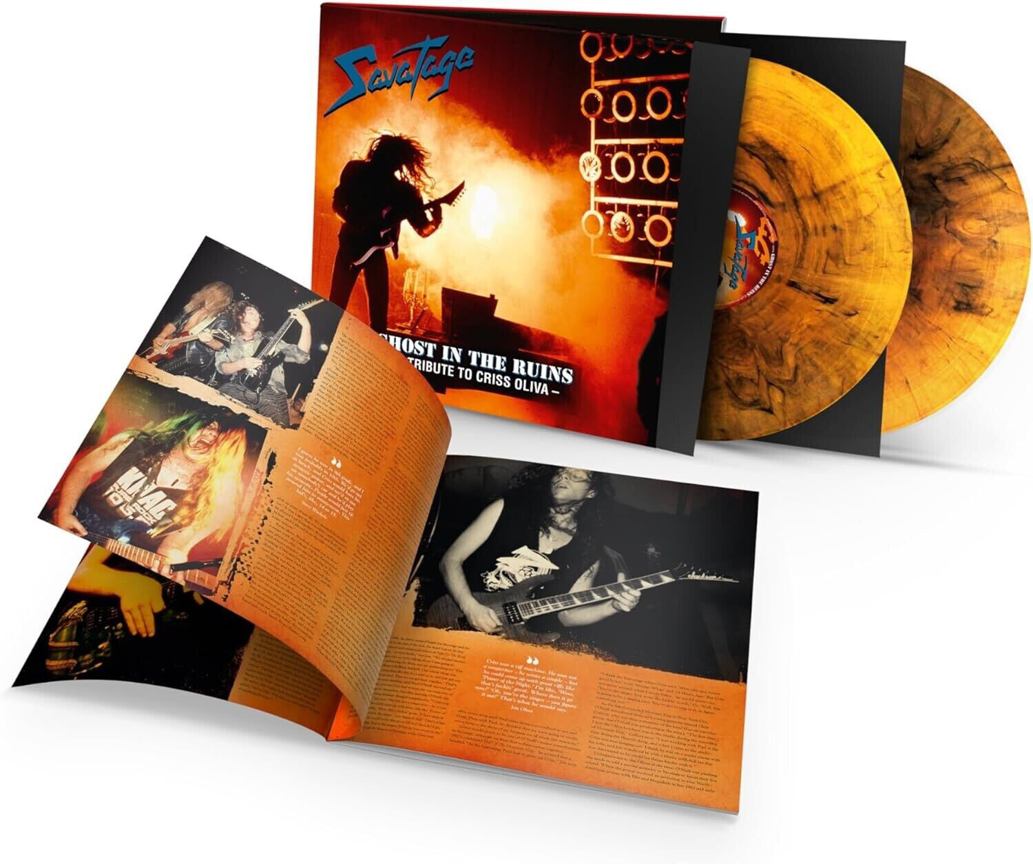 SAVATAGE – GHOST IN THE RUINS, 2023 LIMITED EDN ORANGE/BLACK MARBLED vinyl 2LP