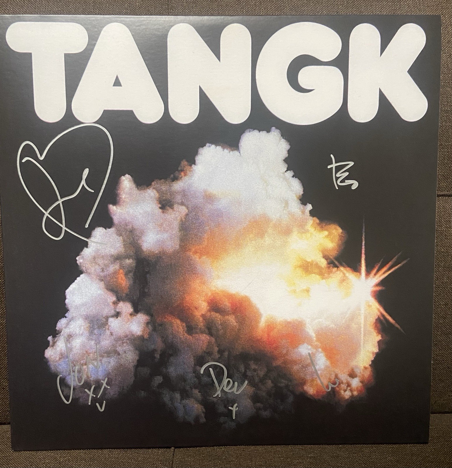 IDLES Tangk SIGNED Record VINYL LP Translucent Orange NEW Autographed Mint