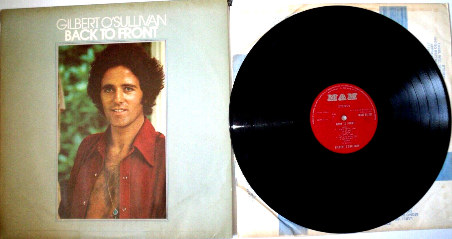 Gilbert O’Sullivan – Back To Front – Vinyl LP – Excellent