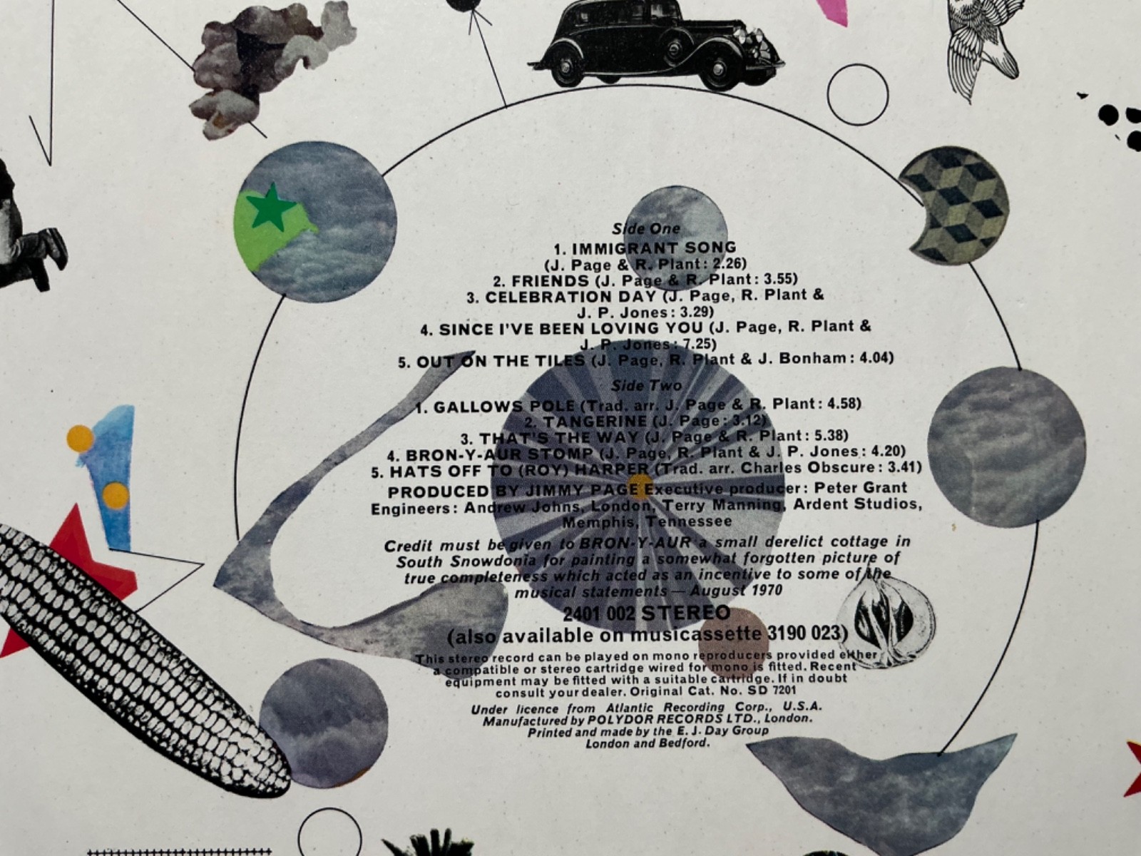 LED ZEPPELIN LED ZEPPELIN III ORIGINAL UK RED/PLUM A5/B7 “CELEBRATION” No “PG”