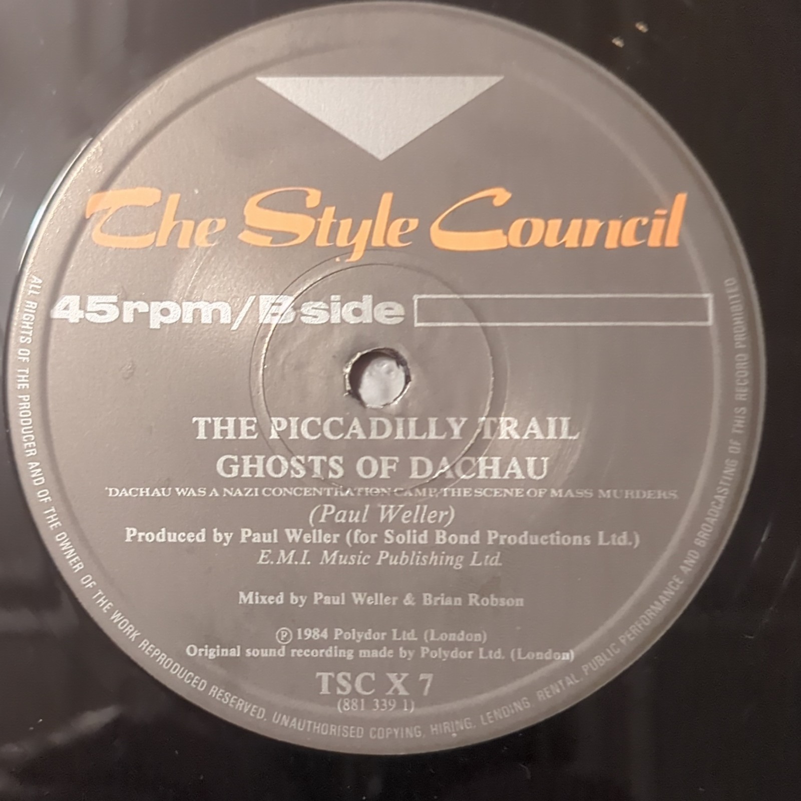 The Style Council Shout! 12″ Black Vinyl Single 45 RPM Polydor TSC X 7 1984 UK