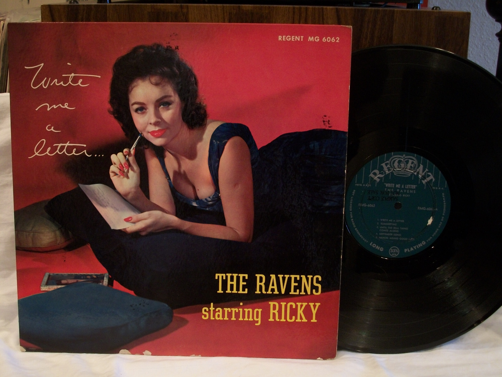THE RAVENS staring RICKY – WRITE ME A LETTER (MG6062) VG+ cond. RARE PROMO ALBUM
