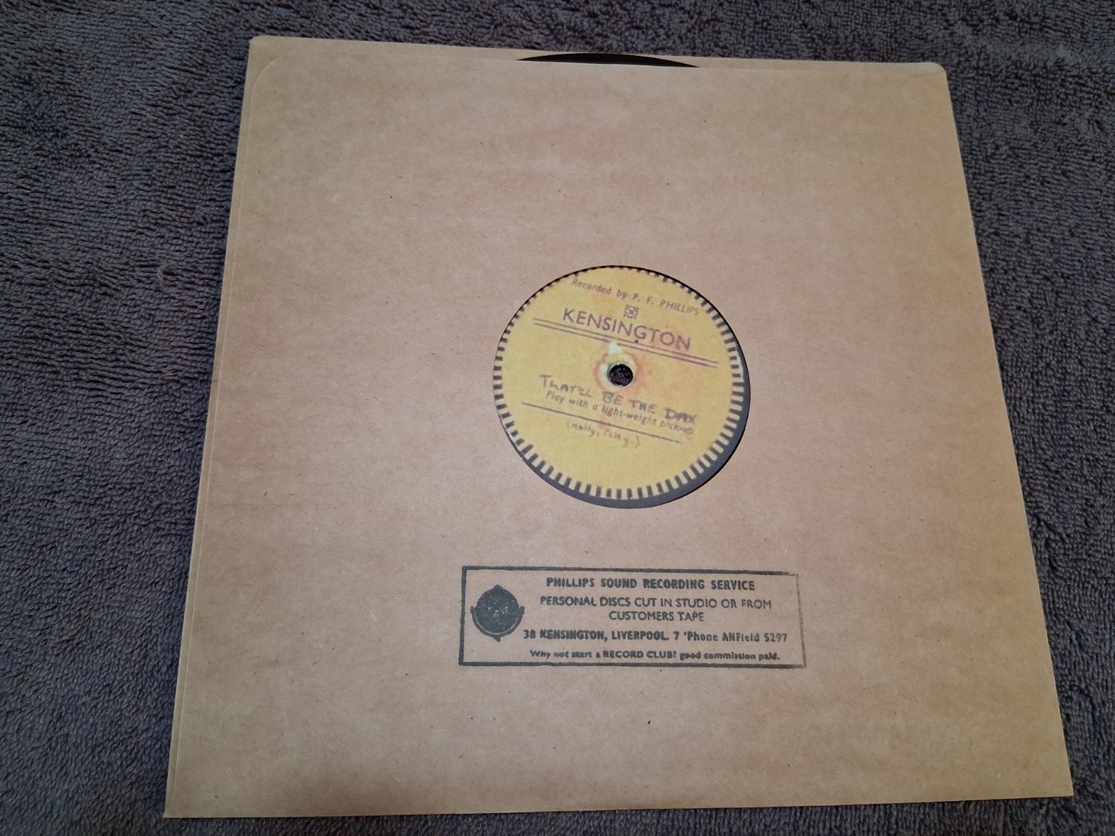 THE QUARRYMEN / (EARLY BEATLES) / ORIGINAL 78 DISC RECORDING / REPLICA