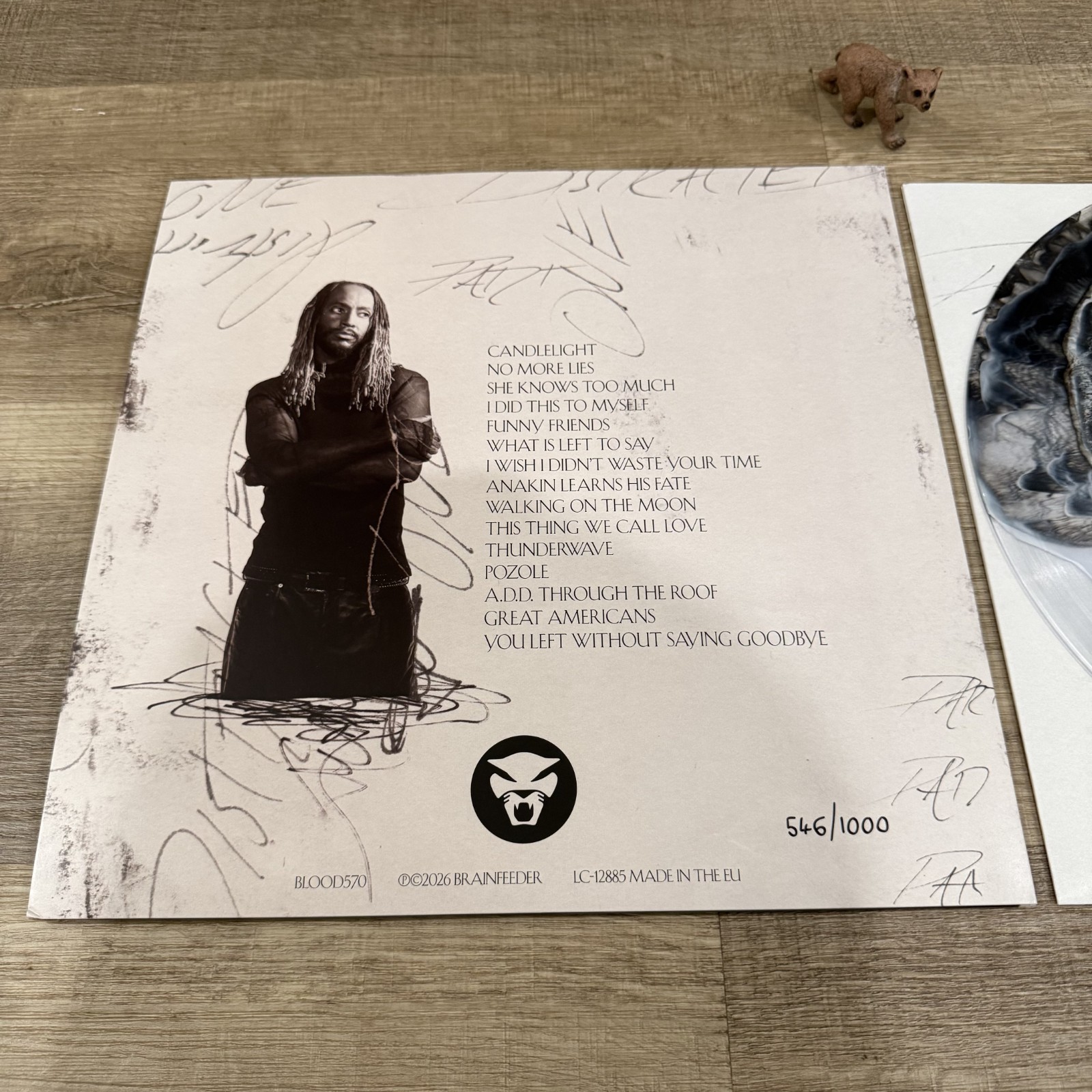 Thundercat Distracted Vinyl LP Black Lace Effect Blood Records LE #546/1000