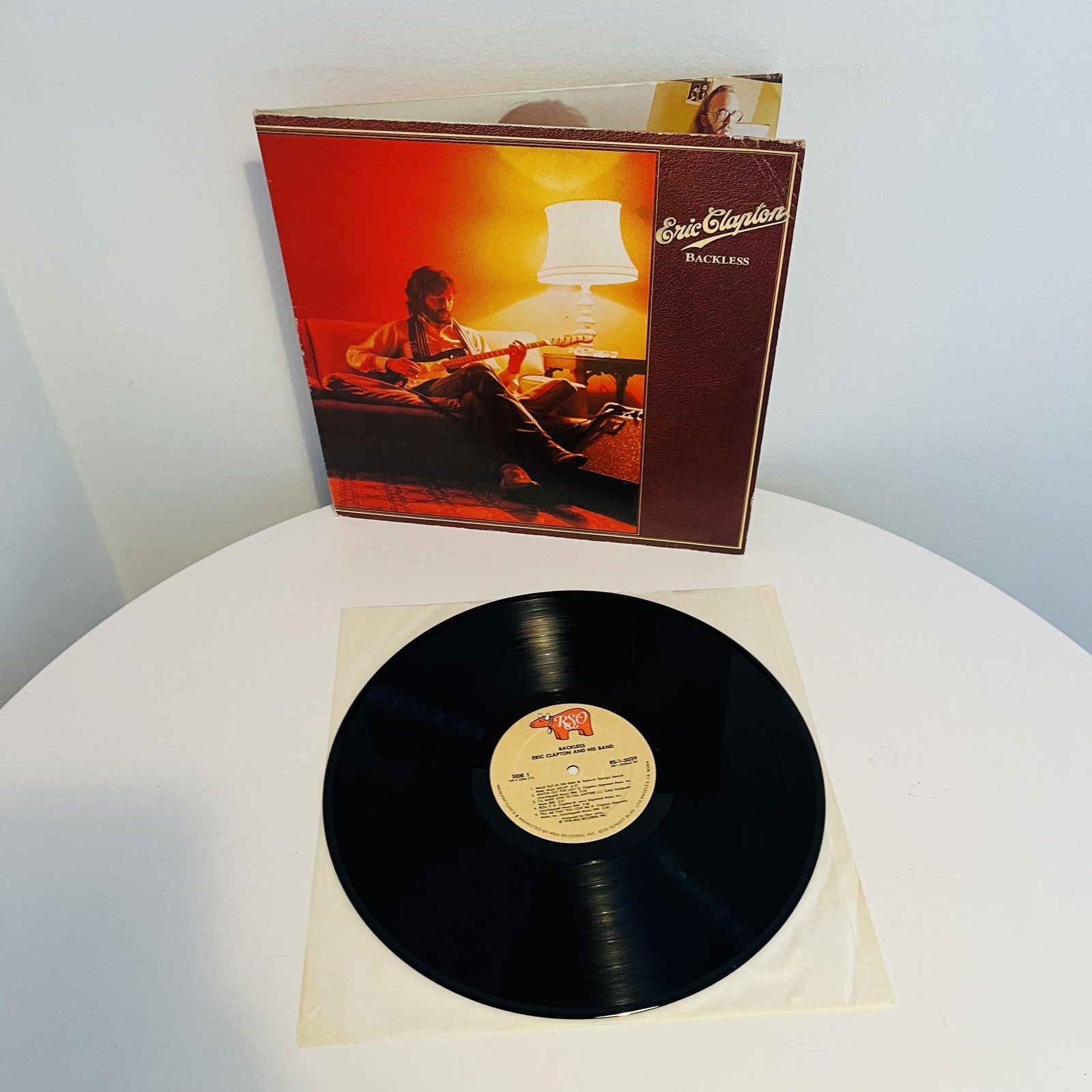 Eric Clapton Backless 12″ Black Vinyl LP 1978 USA Blues Classic Rock Vintage