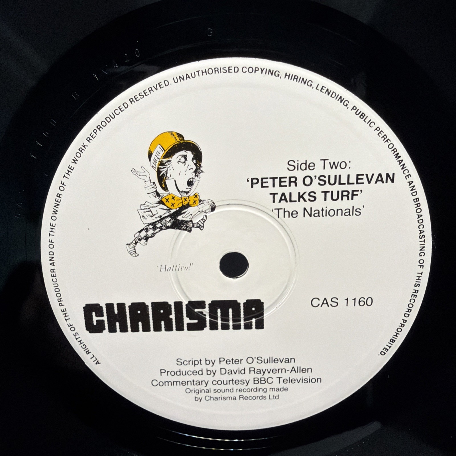 Peter O’Sullevan – Peter O’Sullevan Talks Turf – 1983 Charisma – EXCELLENT