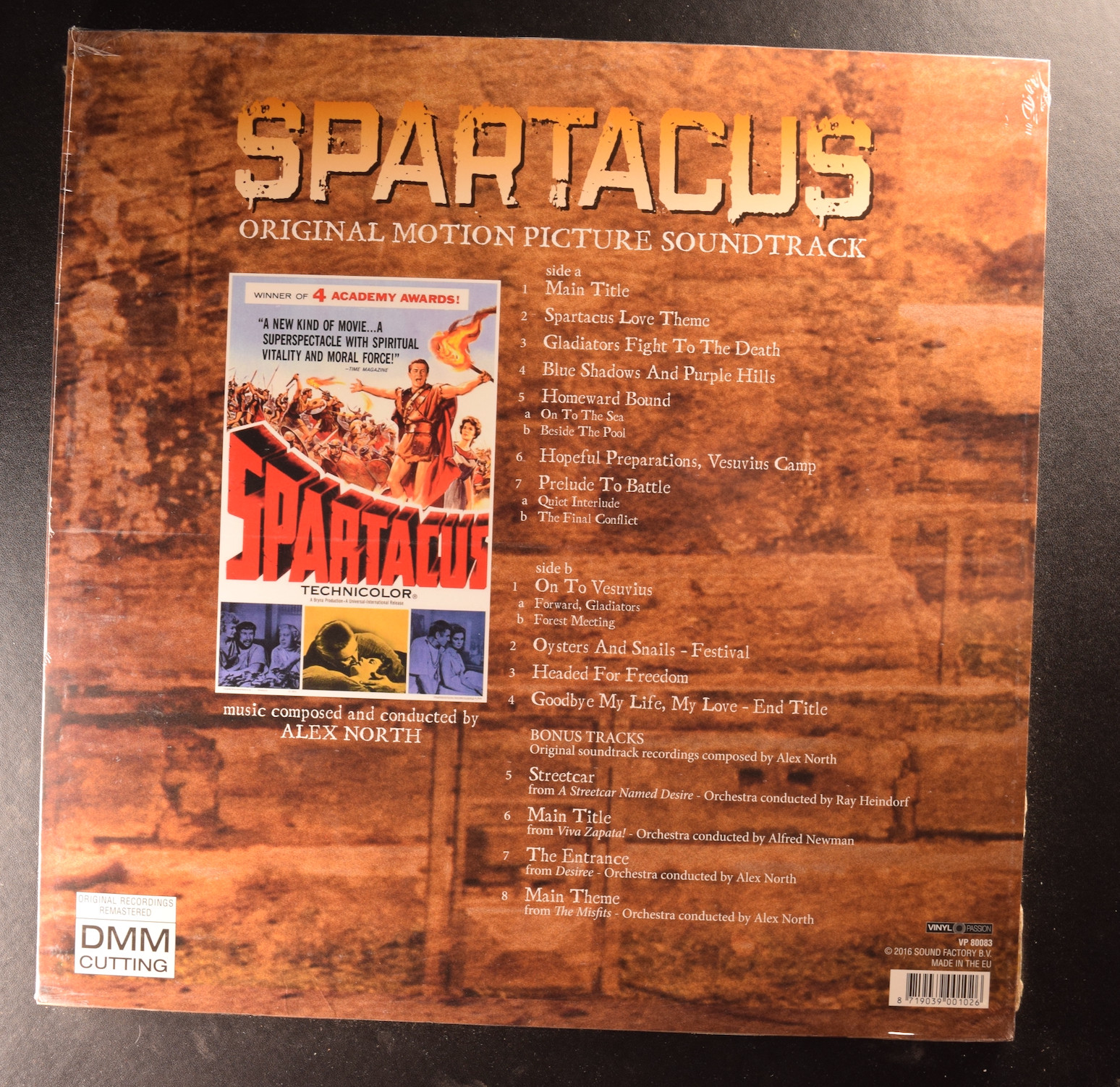 NEW MINT SEALED SPARTACUS ALEX NORTH BONUS TRACKS EU DMM VINYL LP RECORD 2016