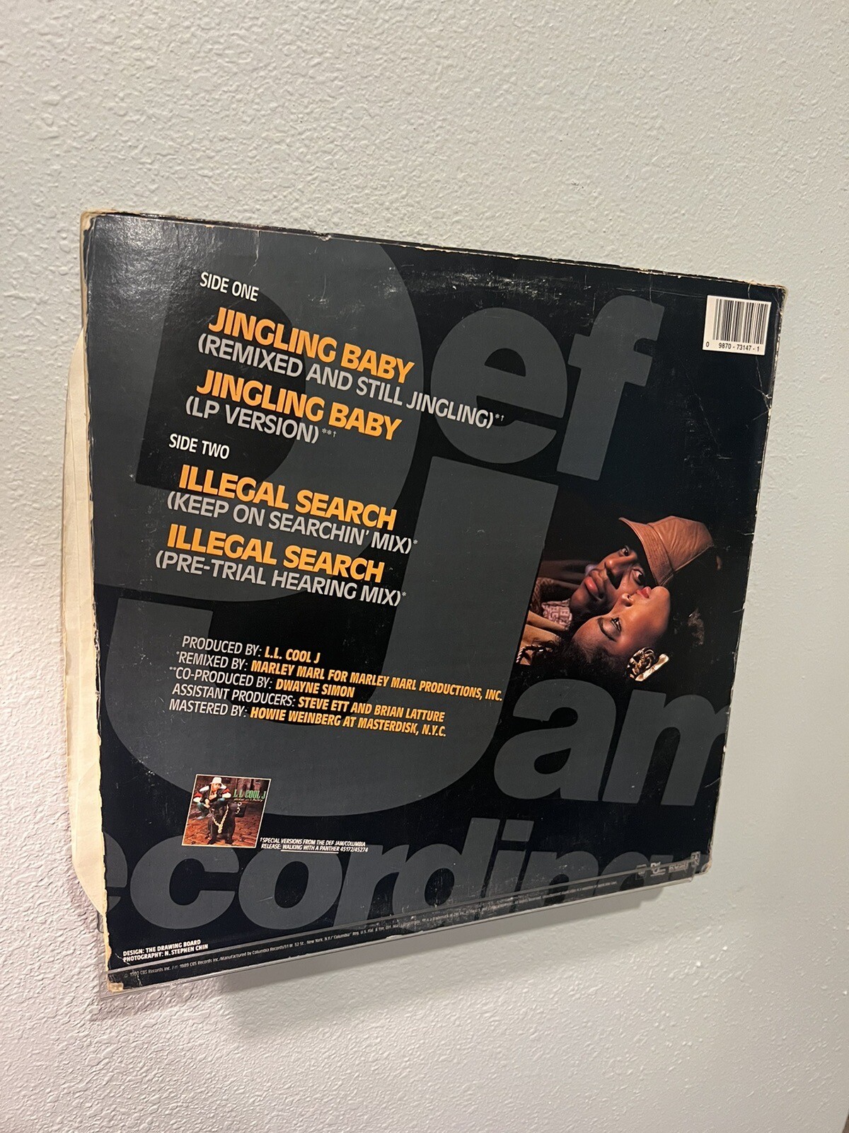 LL Cool J 12″ Single Jingling Baby Def Jam Records 1989 Vinyl Hip Hop