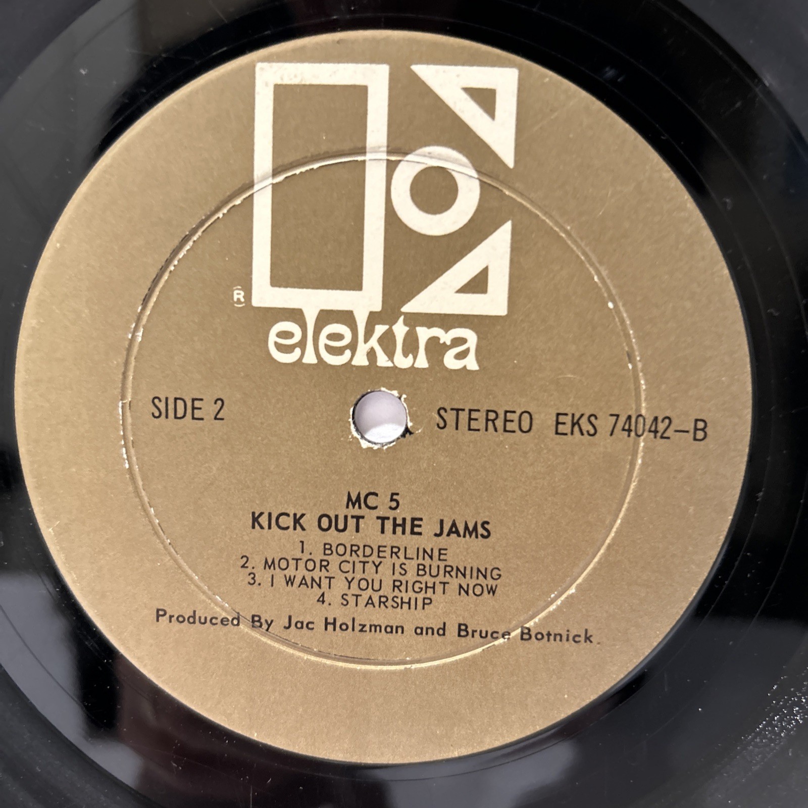 MC5 Kick Out The Jams LP Vinyl Record Elektra 1969 Tan Censored Canada Pressing