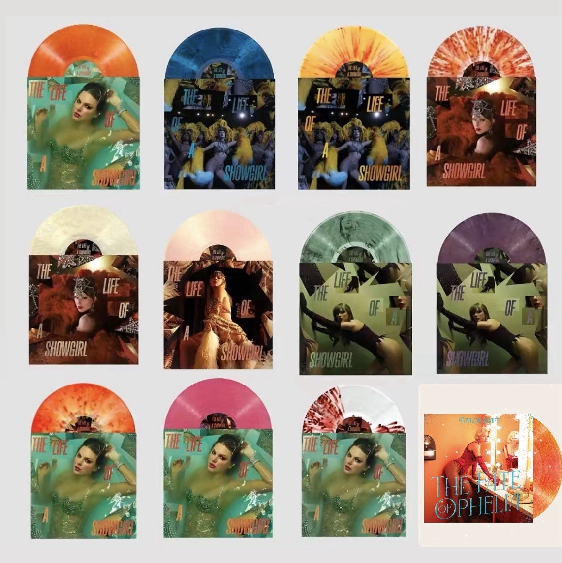 ⭐️ Taylor Swift The Life of a Showgirl 12 Vinyl Variants THE FATE OF OPHELIA