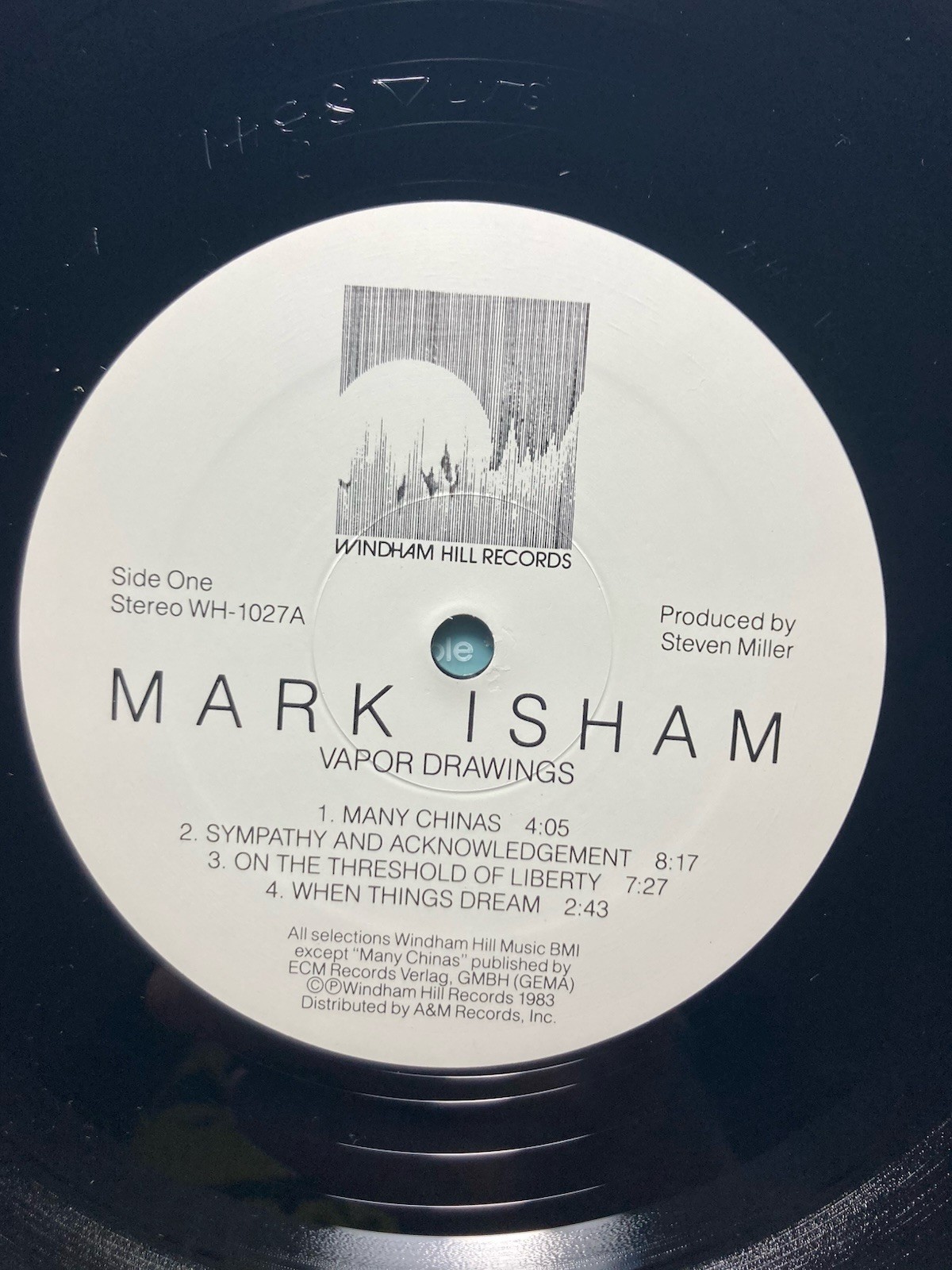 MARK ISHAM “Vapor Drawings” 1983 Vinyl LP Windham Hill WH-1027 New Age TESTED