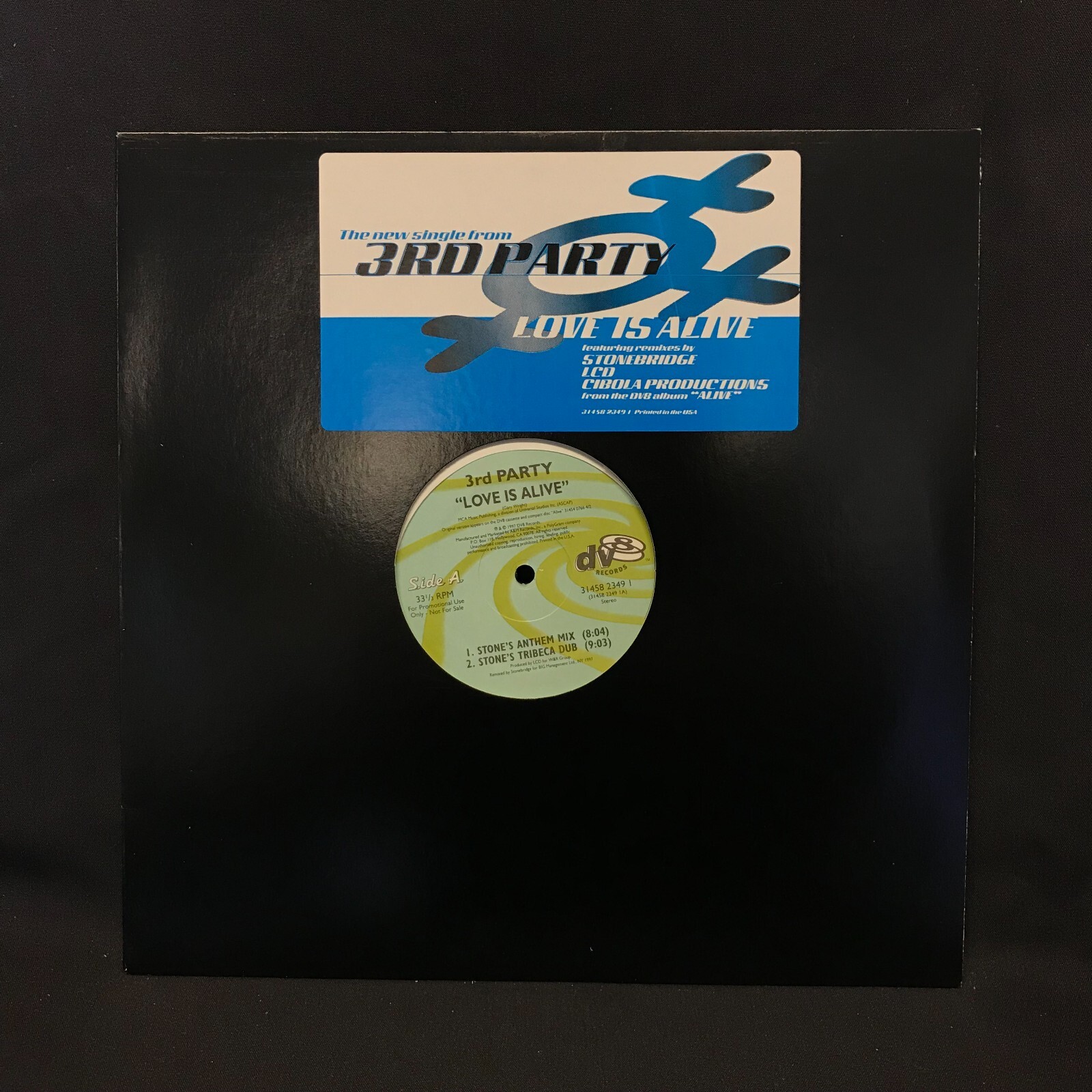 3rd Party – Love Is Alive ( 12″ Remix Vinyl Record)