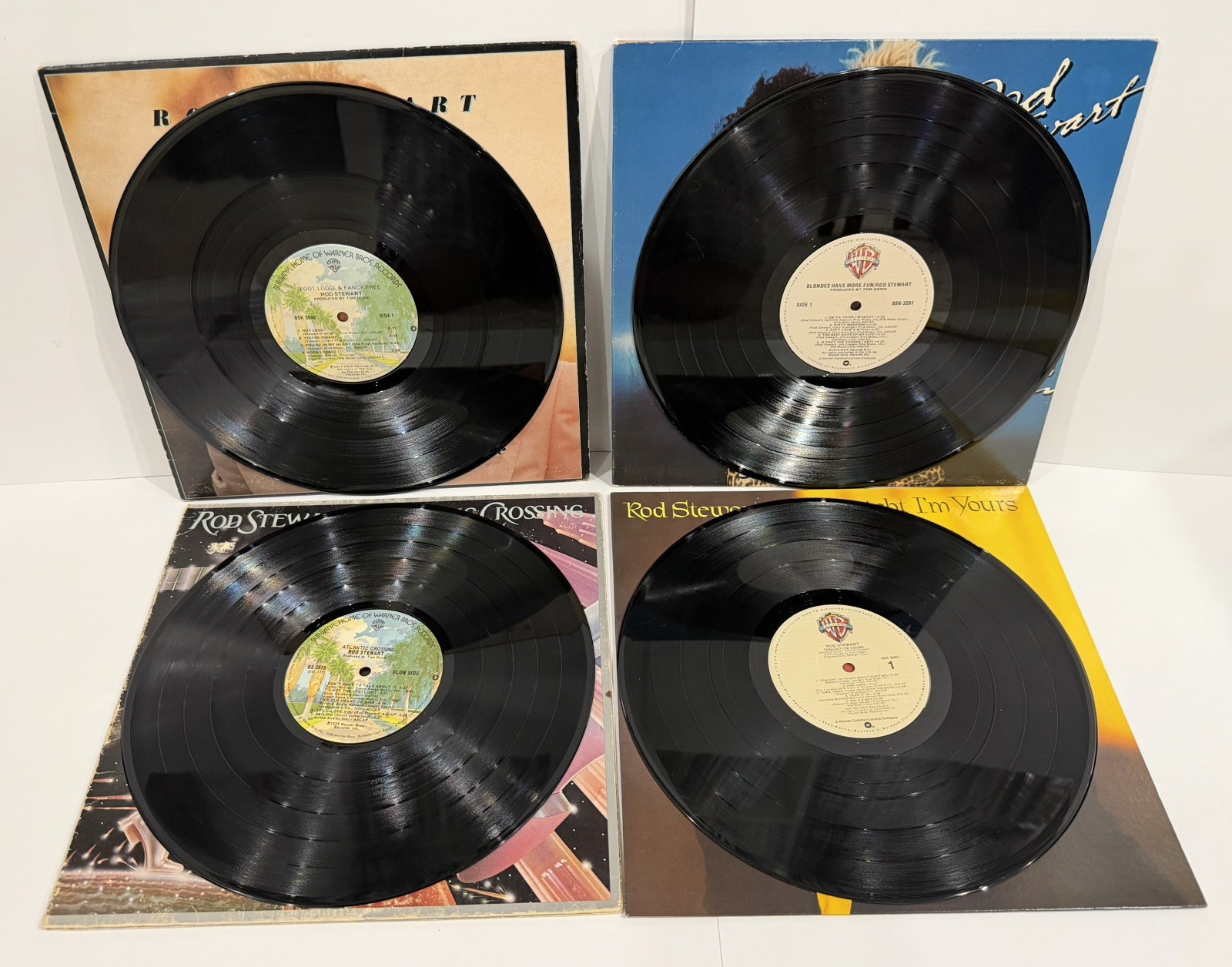 Lot of 4 Rod Stewart Vinyl LP Albums Classic Rock 1975 – 1981 fully play tested