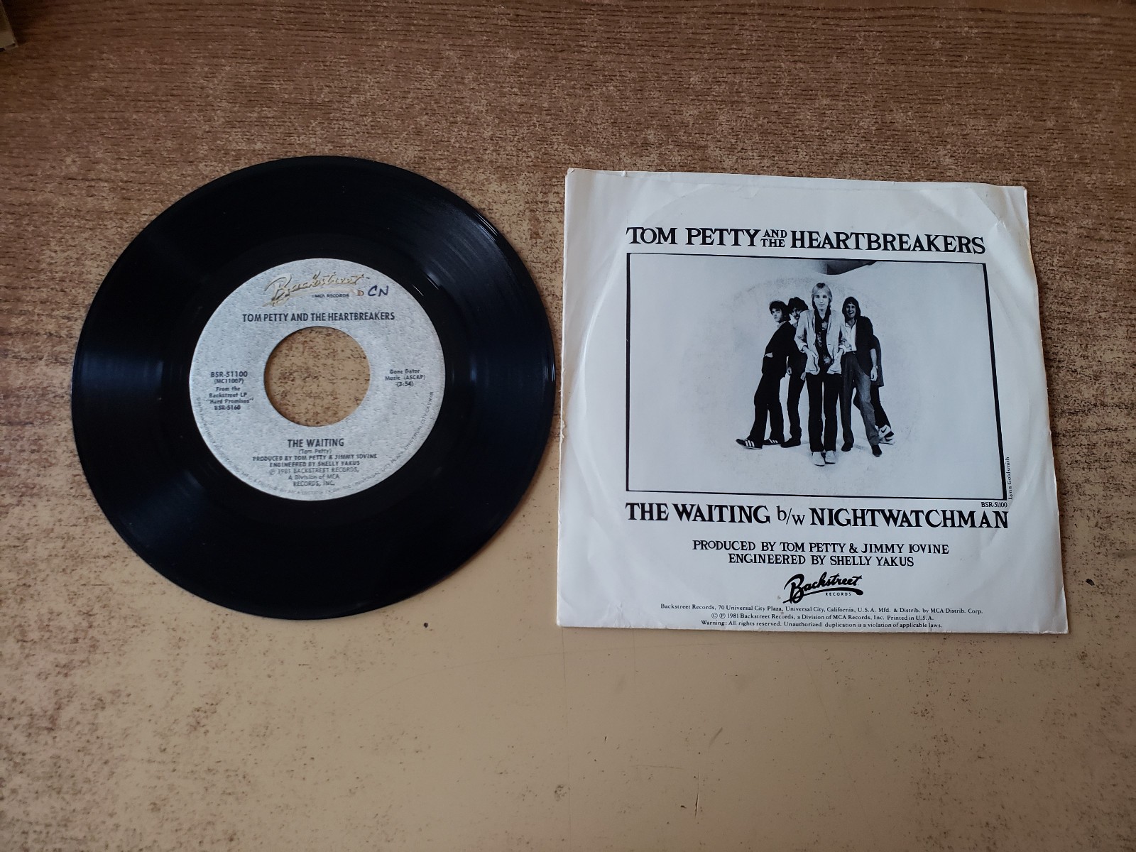 hand signed 1980s excellent 45 & vg+ sleeve Tom Petty The Waiting SEE NOTES! 45
