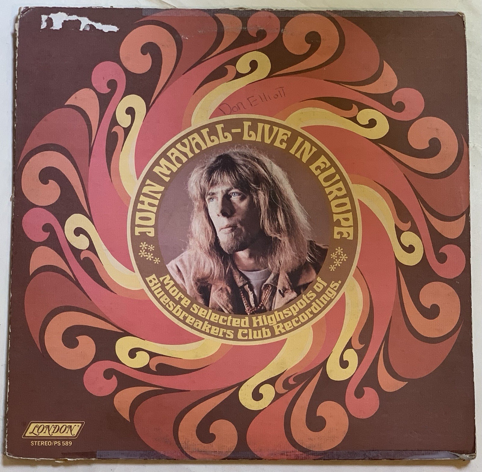 John Mayall–Live In Europe (US,LP,stereo,1968 British blues/rock,M-) VG+ Vinyl