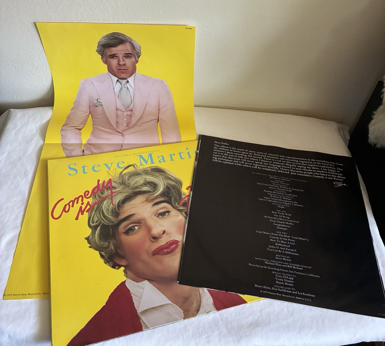Steve Martin Comedy Is Not Pretty 1979 Vinyl LP Warner Bros 12″ HS 3392 + Poster
