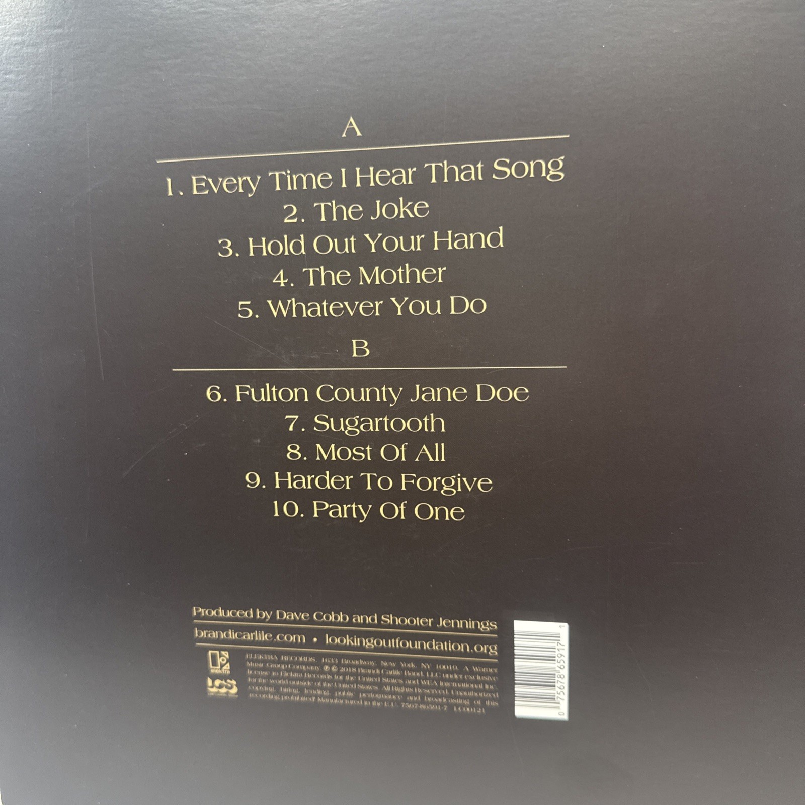 Brandi Carlile / By The Way, I Forgive You 2018 Vinyl LP NM/NM Record Album