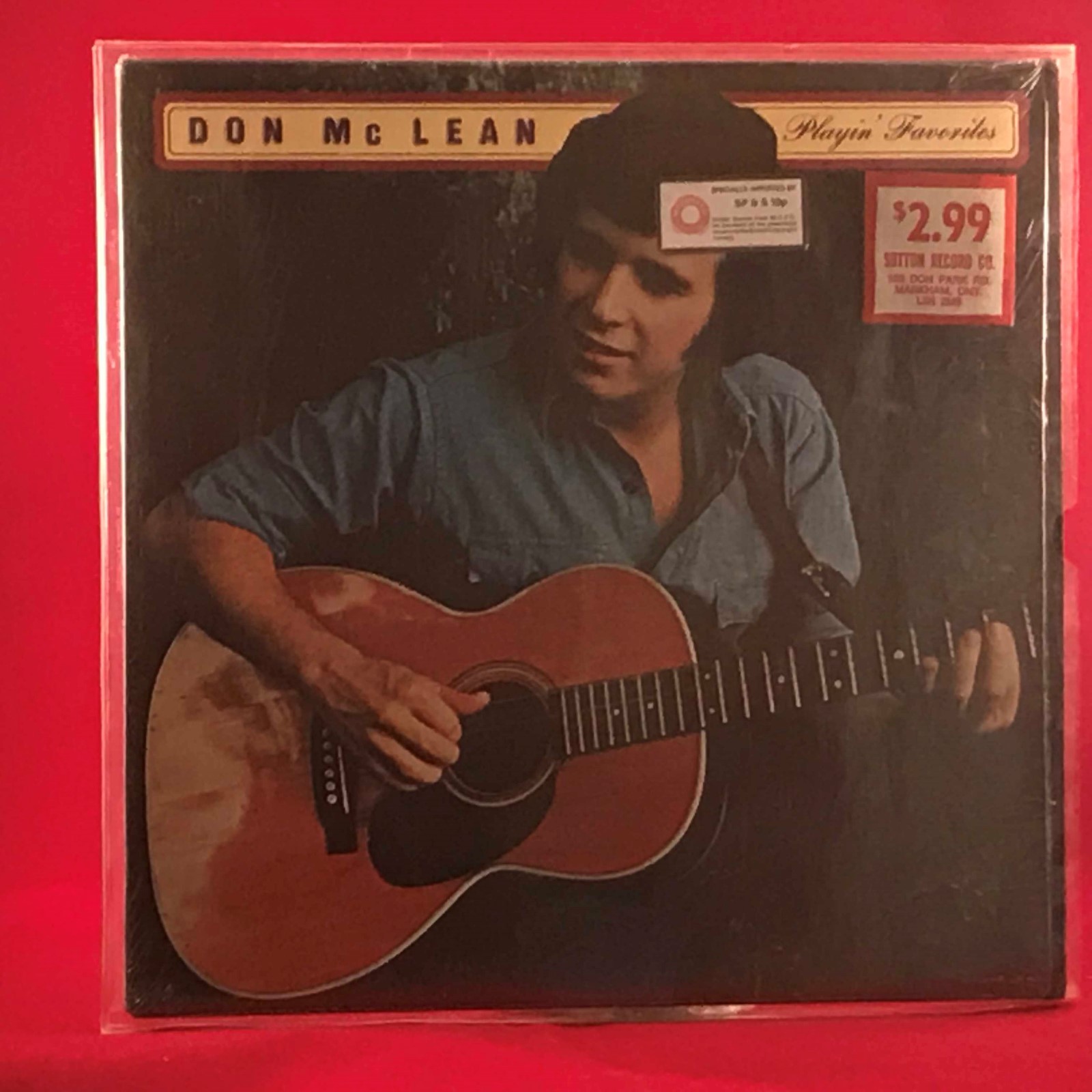 DON MCLEAN Playin’ Favorites 1973 USA Vinyl LP united artists record Playing