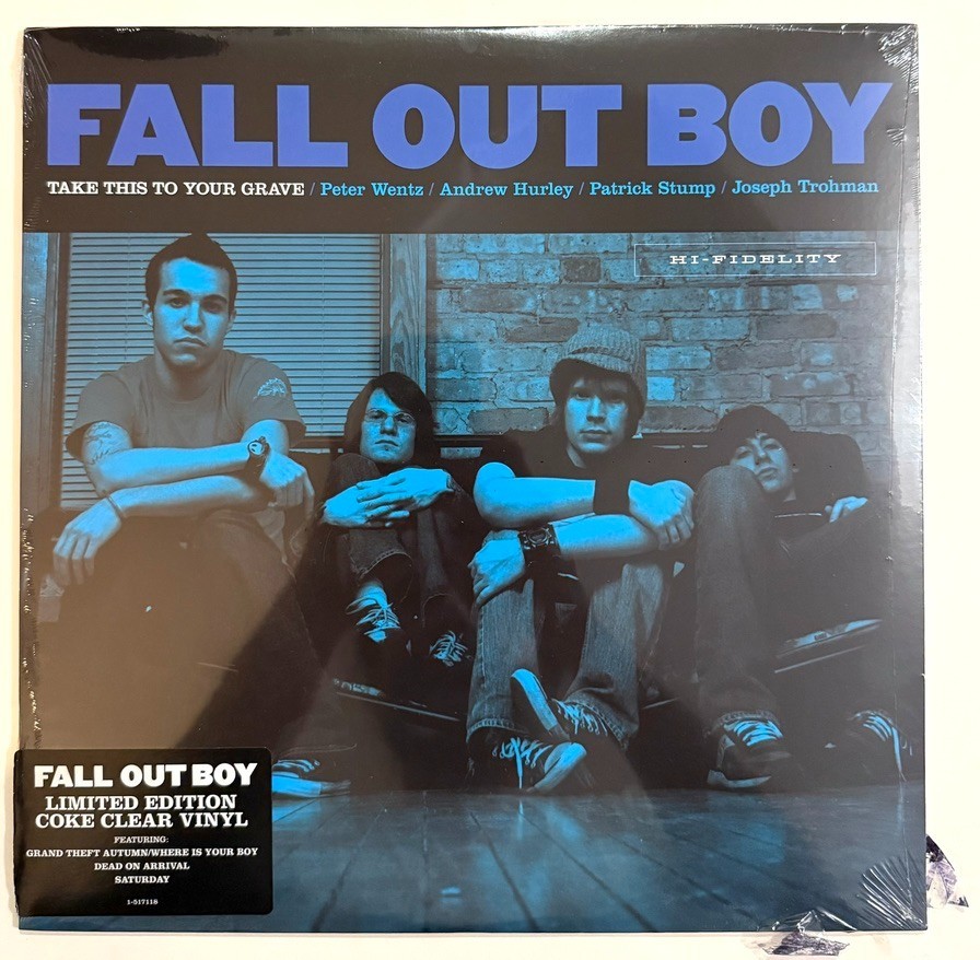 SEALED! Fall Out Boy – Take This To Your Grave – Ltd Ed of 950 on Clear Vinyl