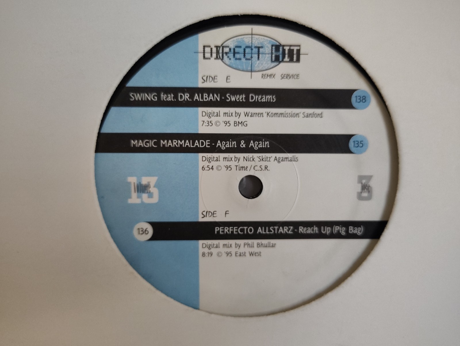 V/A – “DIRECT HIT VOLUME 13” / DISC 3 ONLY! / PERFECTO ALLSTARZ ~ DR. ALBAN etc.