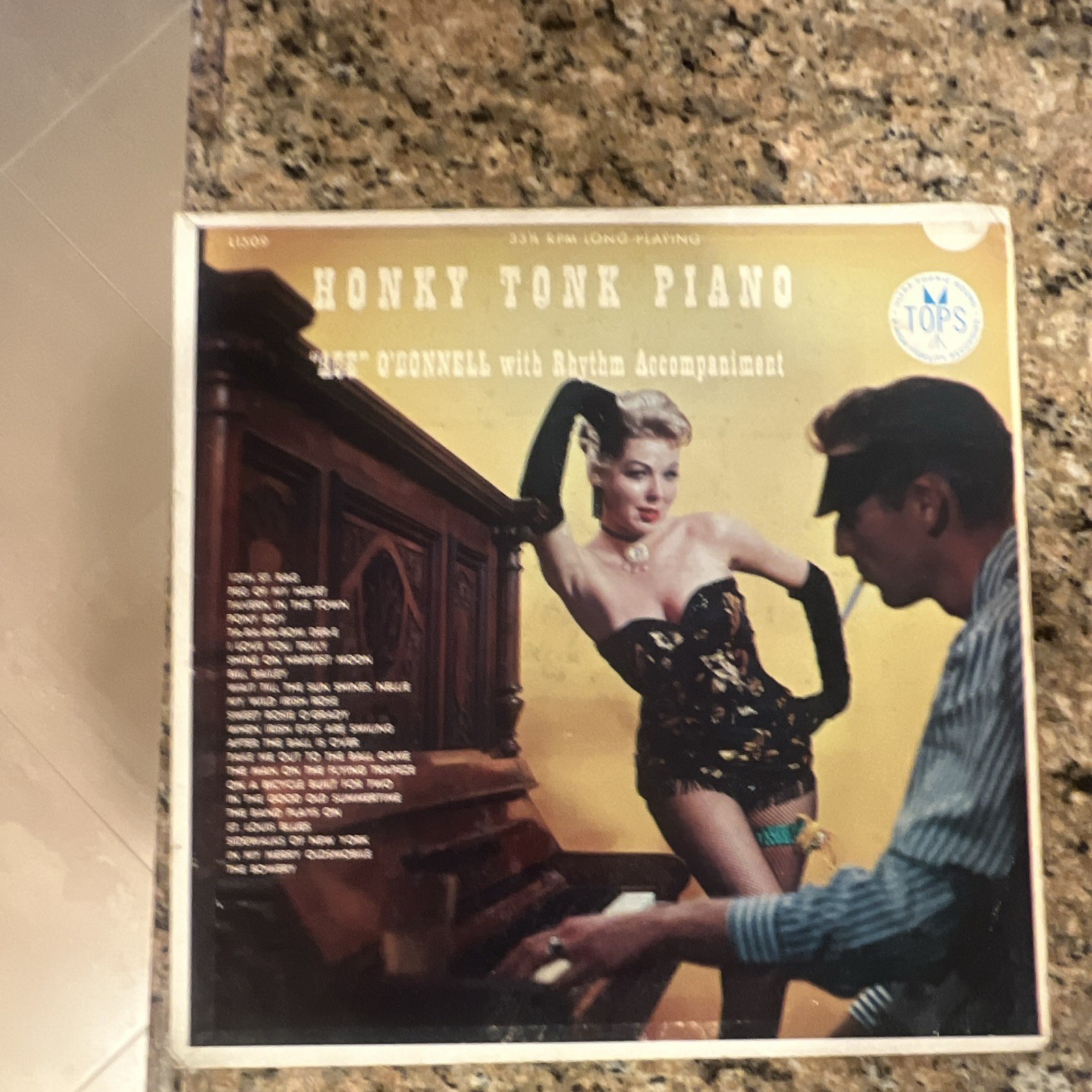 TOPS Ace O’Donnell Honky Tonk Piano LP Vinyl 12″ 33 RPM Jazz L1509