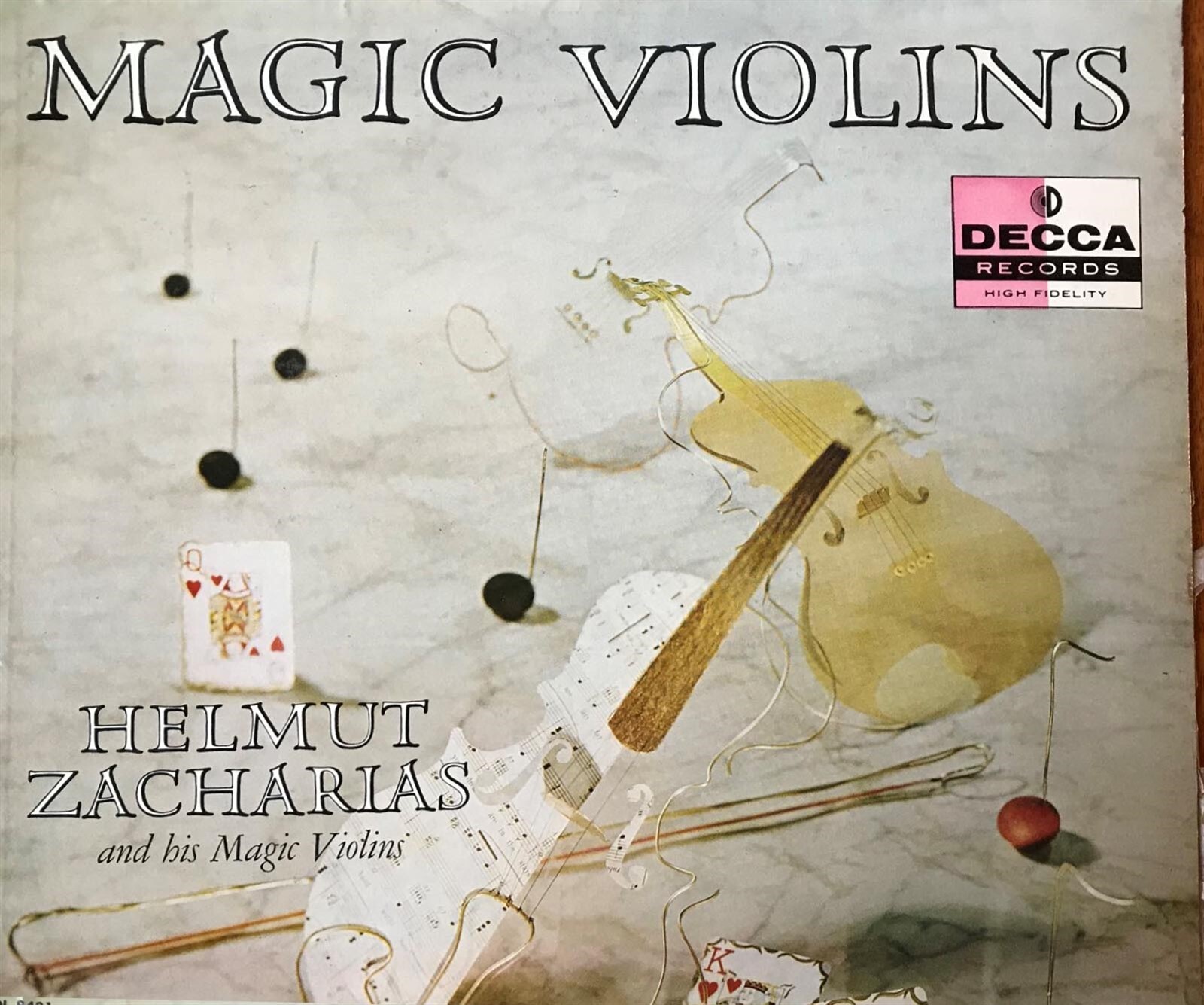 Helmut Zacharias Magic Violins VG+ Play tested DL 8431 Mono Record PET RESCUE