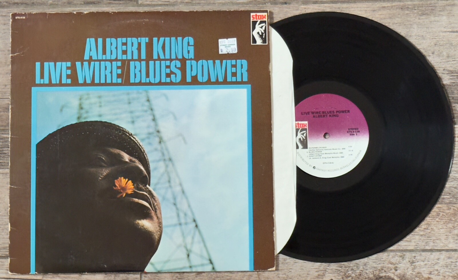 Vintage Albert King “Live Wire Blues Power” LP Vinyl STX-4128 Stax Fantasy READ