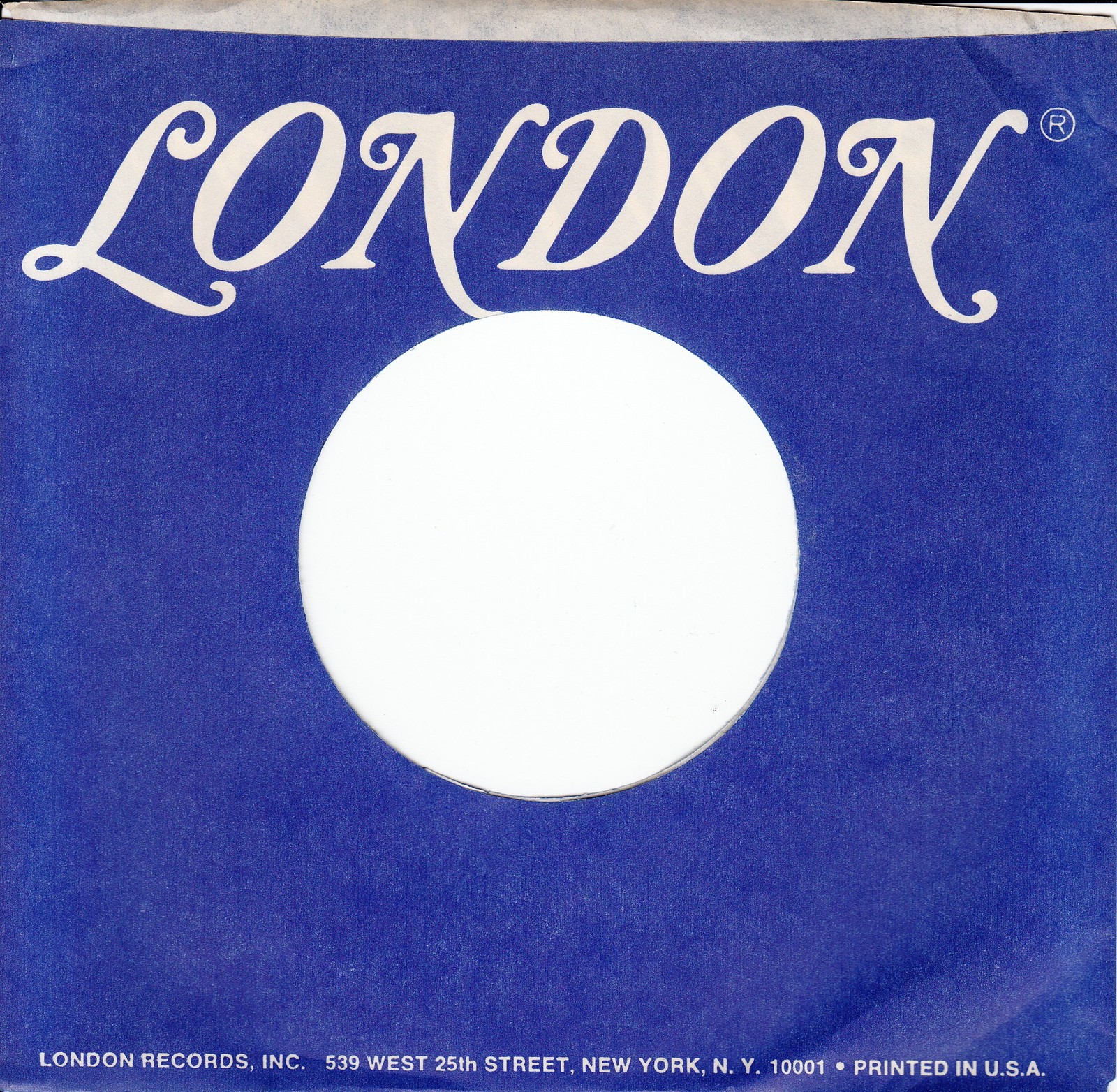 Company Sleeve 45 London – Blue w/ White Text (1976-1979)