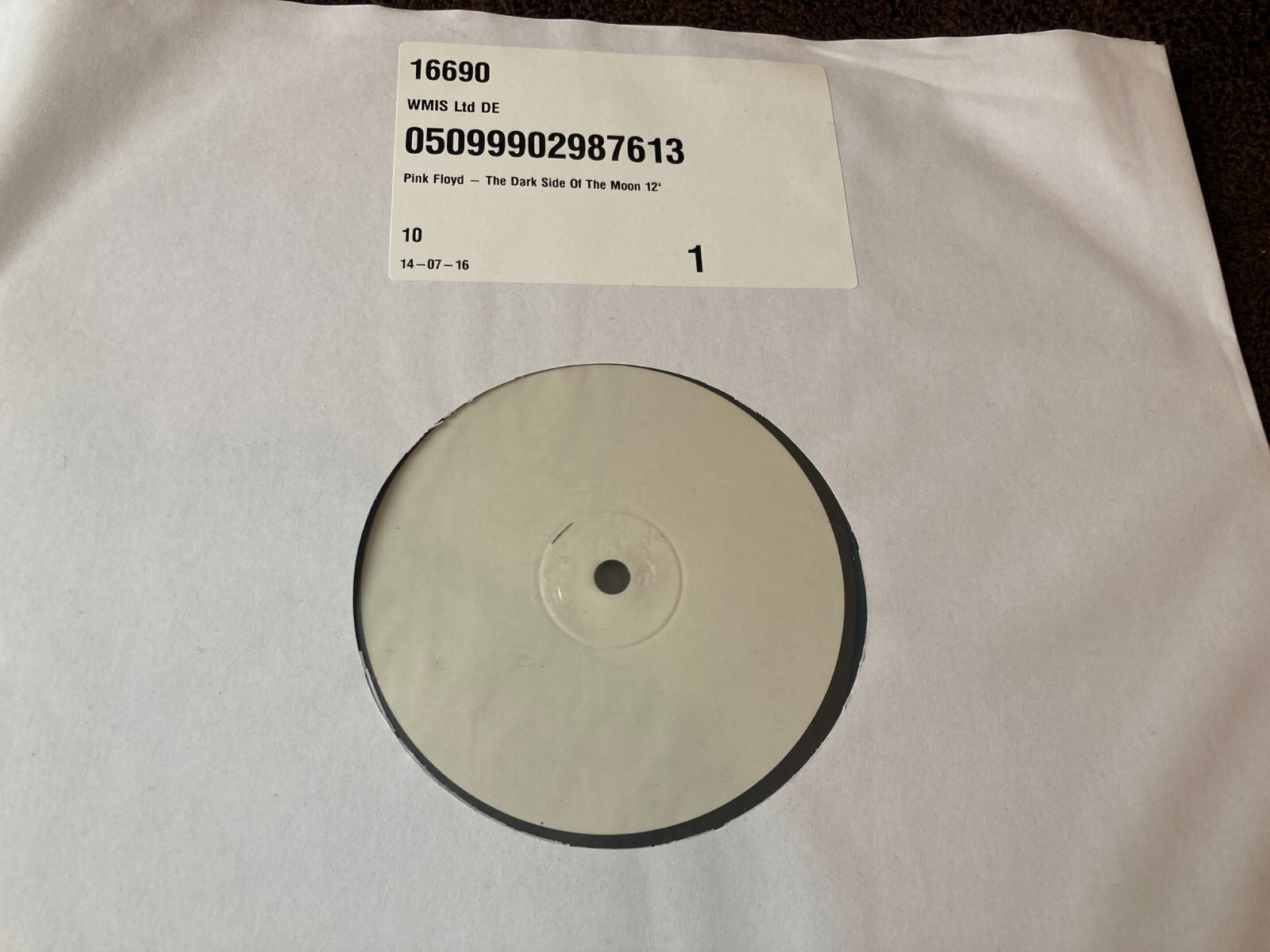 Pink Floyd RARE TEST PRESSING VINYL LP Dark Side Of The Moon ONE-SIDED RECUT
