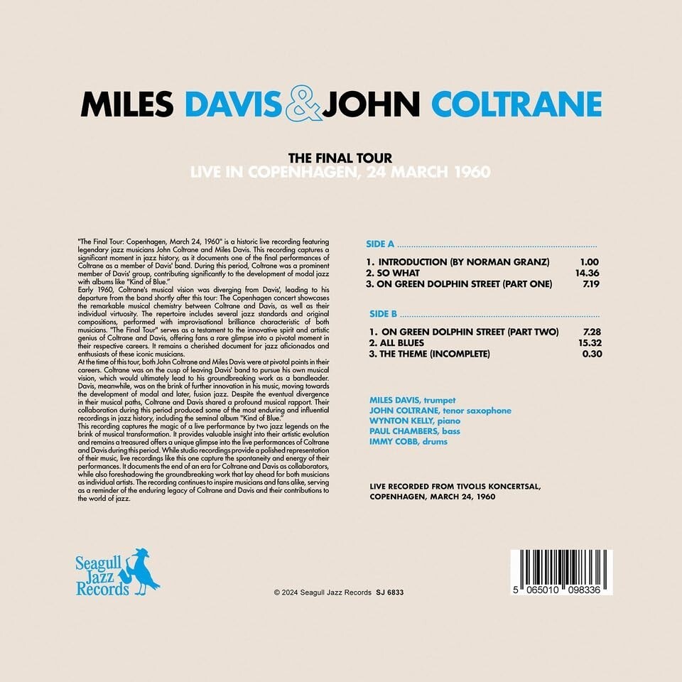 Miles Davis and John Coltrane – The Final Tour: Live In Copenhagen 1960 LP Vinyl