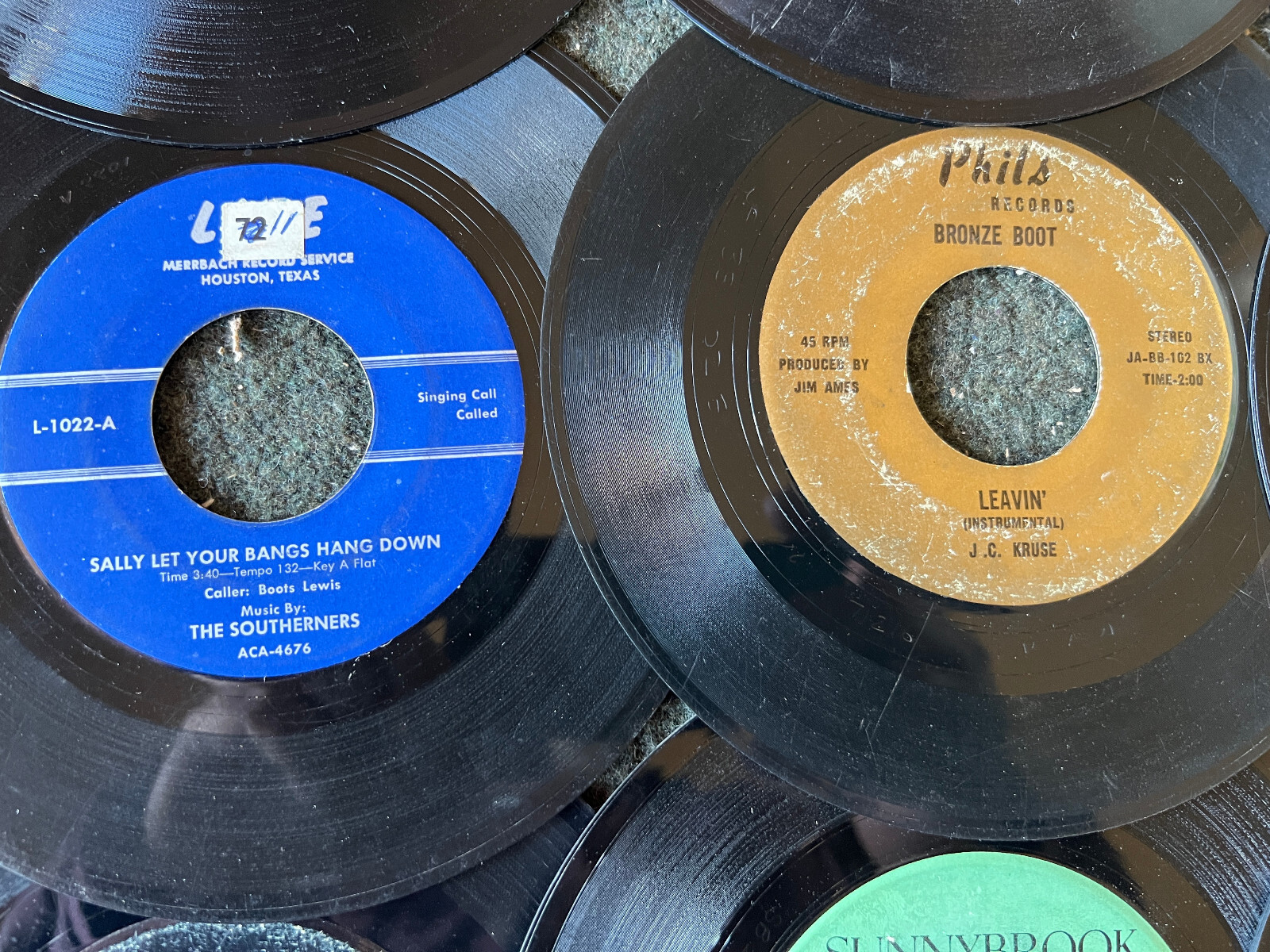 Lot of 9x PRIVATE/UNKNOWN?/CUSTOM/Honky-Tonk/Hillbilly/C&W 7″ 45rpm Singles #12