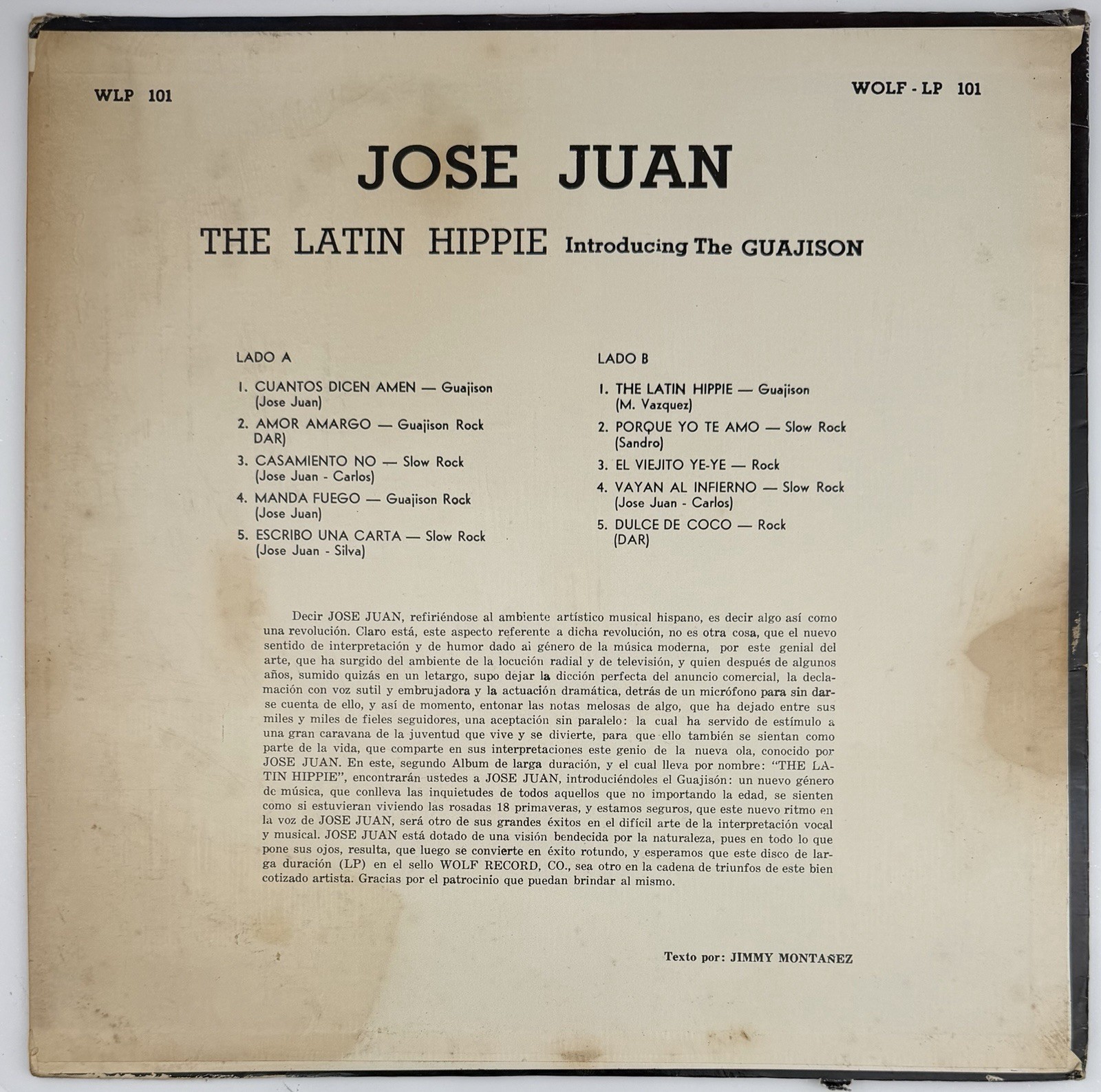 Jose Juan – The Latin Hippy (LP) Pop Rock Mod