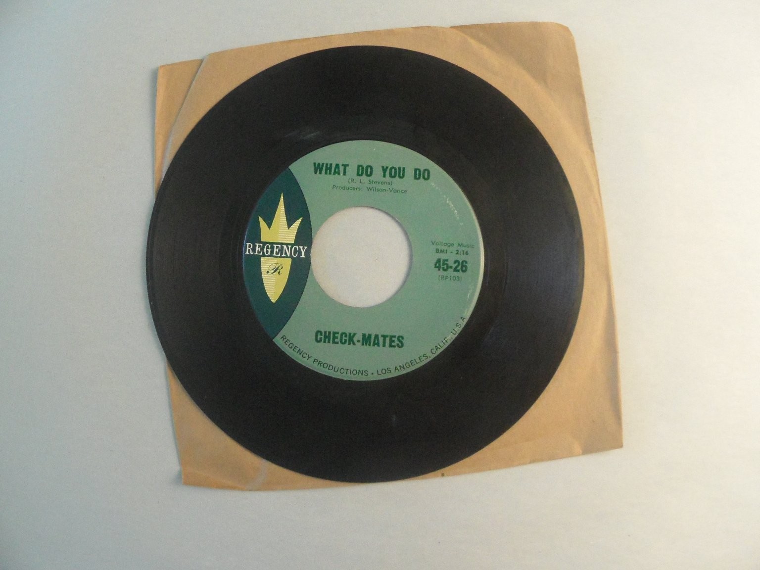 Check-Mates – What Do You Do 7″ Single 1963 Regency Doo-Wop Soul 45 RPM