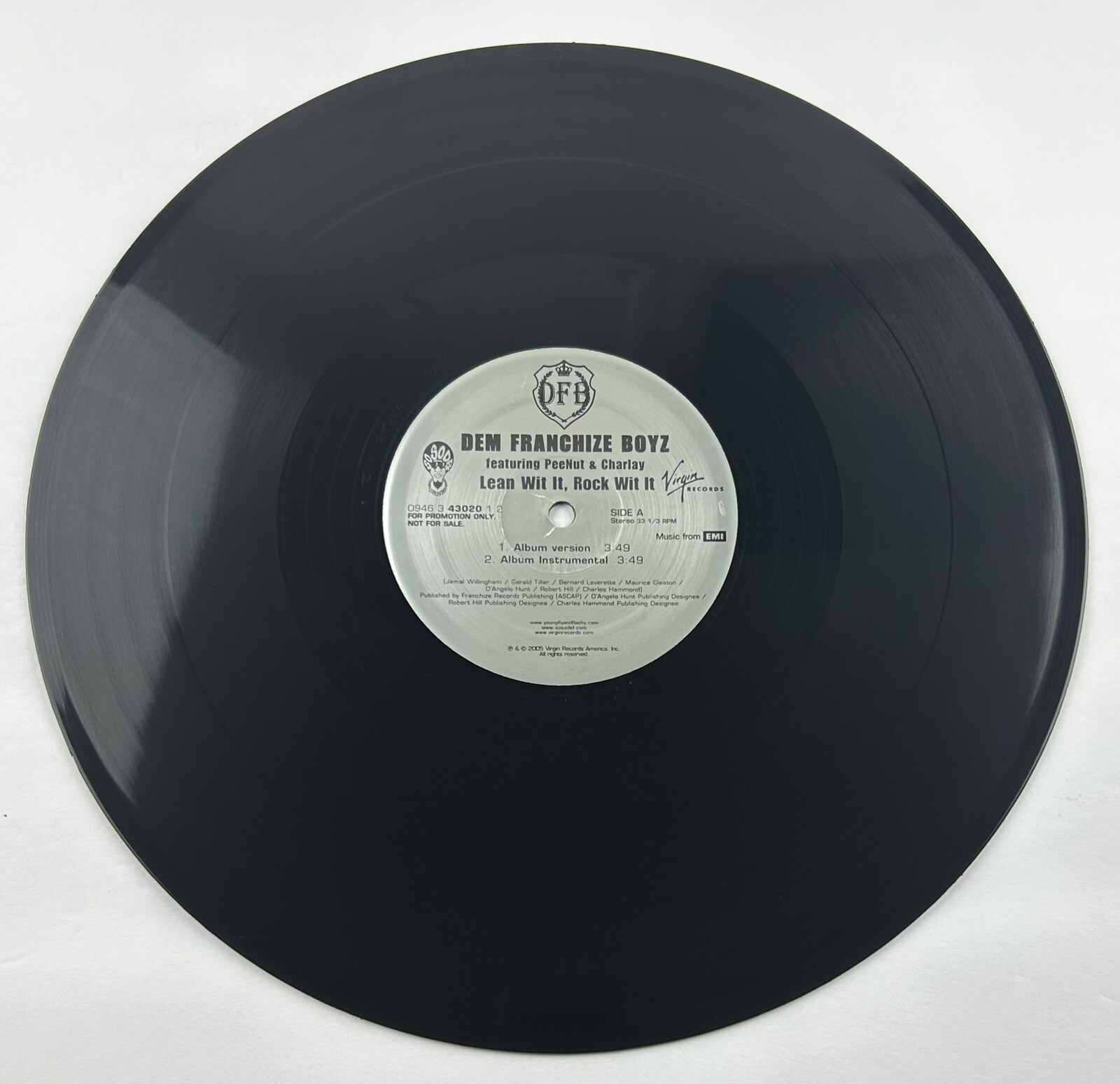 Dem Franchize Boyz – Lean Wit It, Rock Wit It 2006 Unplayed 12” Vinyl Record NM