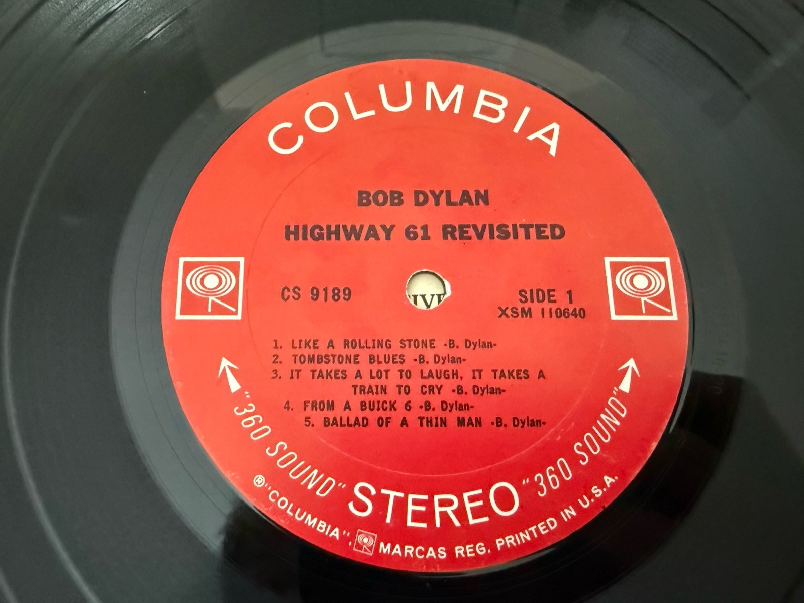 Bob Dylan Highway 61 Revisited LP Columbia CS 9189 360 Sound Stereo US Press