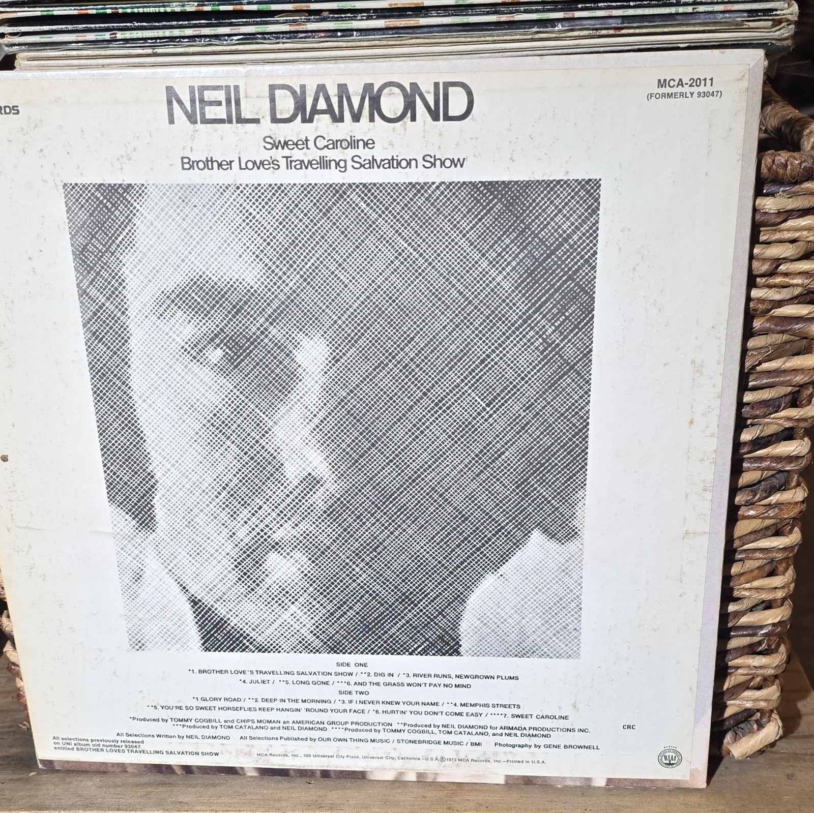 MCA Records Neil Diamond Sweet Caroline/Brother Love’s Vinyl LP MCA-2011