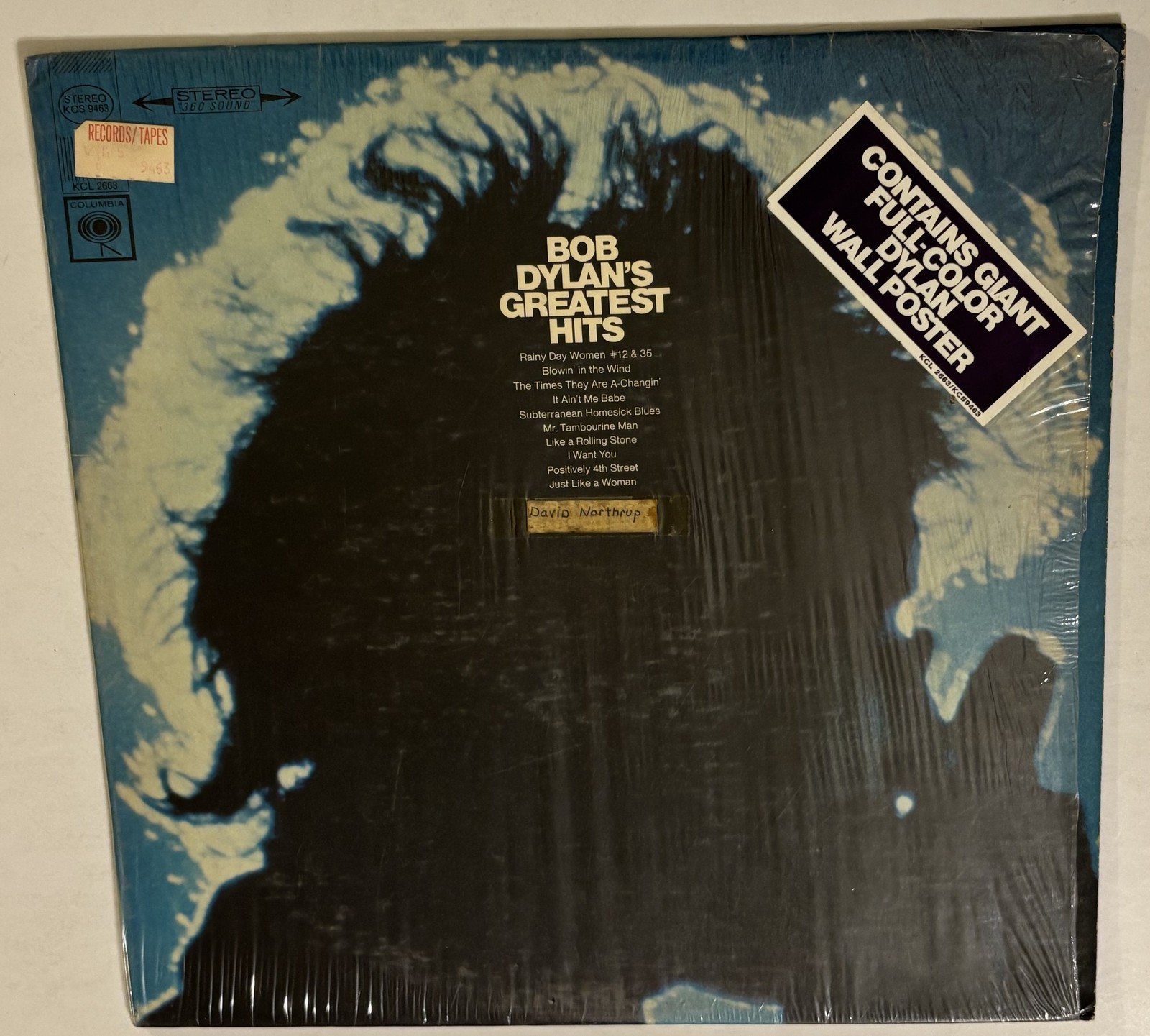 Bob Dylan’s Greatest Hits LP Vinyl Record 360 Sound KCS 9463 Stereo Vintage NM t