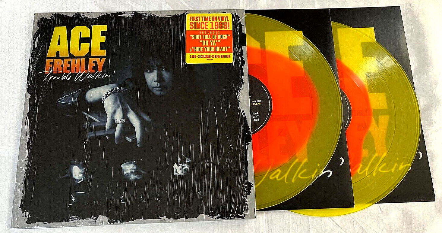 Ace Frehley Trouble Walkin’ 2XLP RSD Yellow/Orange 180G Vinyl Hype Sticker KISS