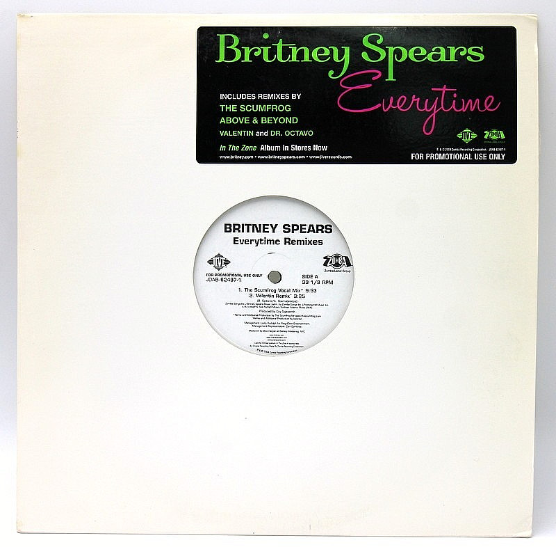 Britney Spears – “Everytime (Remixes)” 2004 – 12″ SINGLE – Jive Records – USED