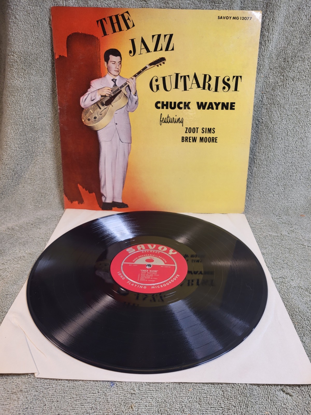 Chuck Wayne – THE JAZZ GUITARIST 1956 Savoy Mono LP VG+ Zoot Sims, Brew Moore
