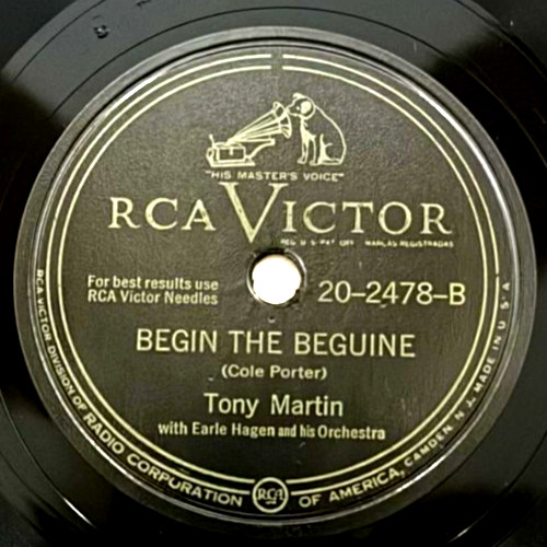 Tony Martin – The Christmas Song / Begin The Beguine – RCA Victor 20-2478