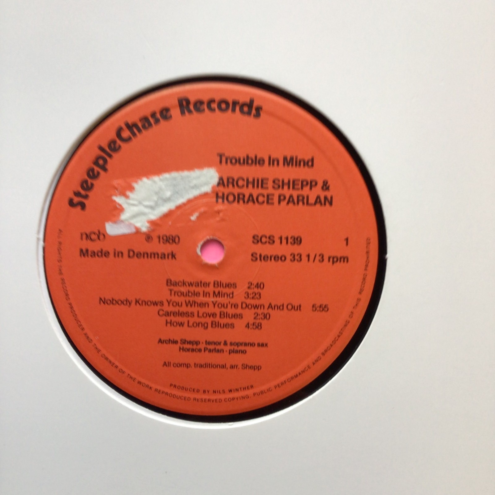ARCHIE SHEPP & HORACE PARLAN – TROUBLE IN MIND – LP – 1980 – SCS 1139 – VG