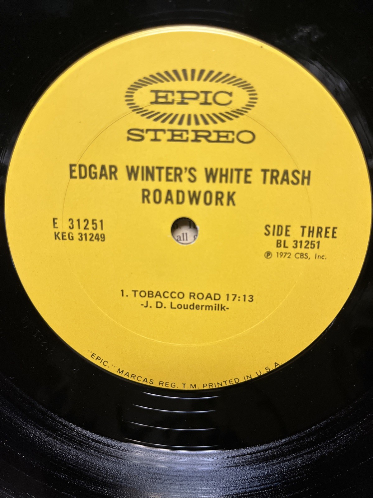 Edgar Winter White Trash Roadwork 2LP Rick Derringer Johnny Winter Live Vg++