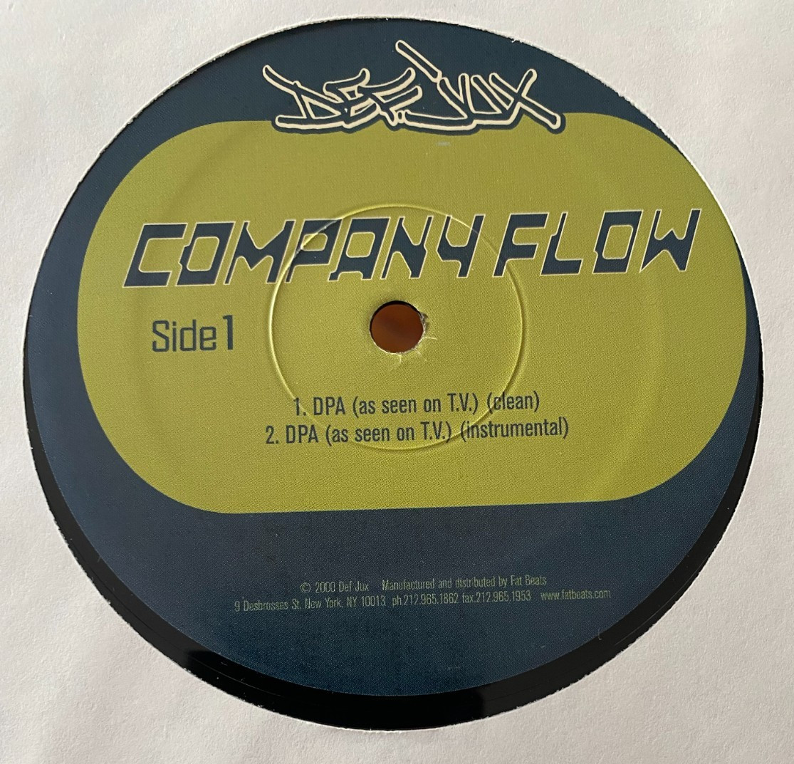 COMPANY FLOW DPA As Seen On T.V LP EL-P Run The Jewels Cannibal Ox ILL BILL Len