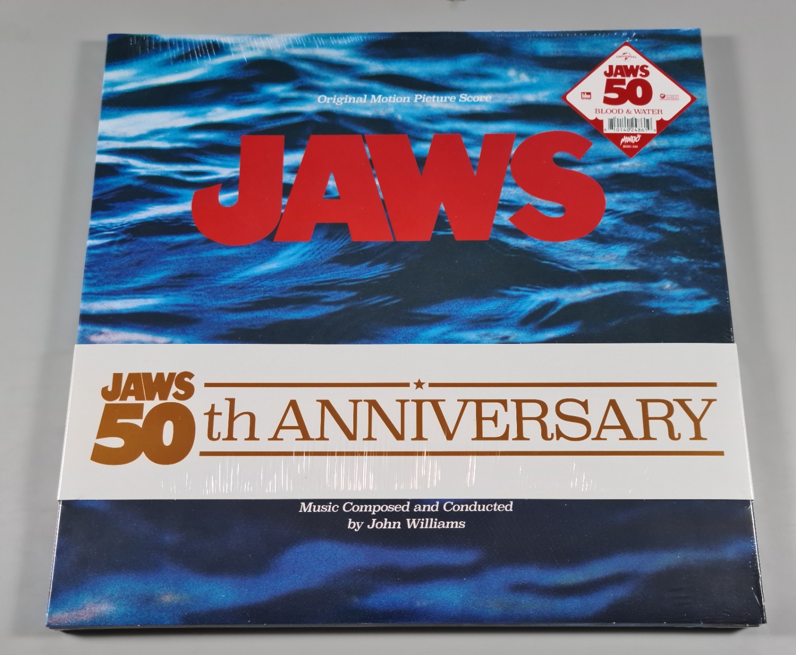 Mondo – Jaws 50 – Original Motion Picture Score – 2xLP Red & Blue Vinyl – NEW
