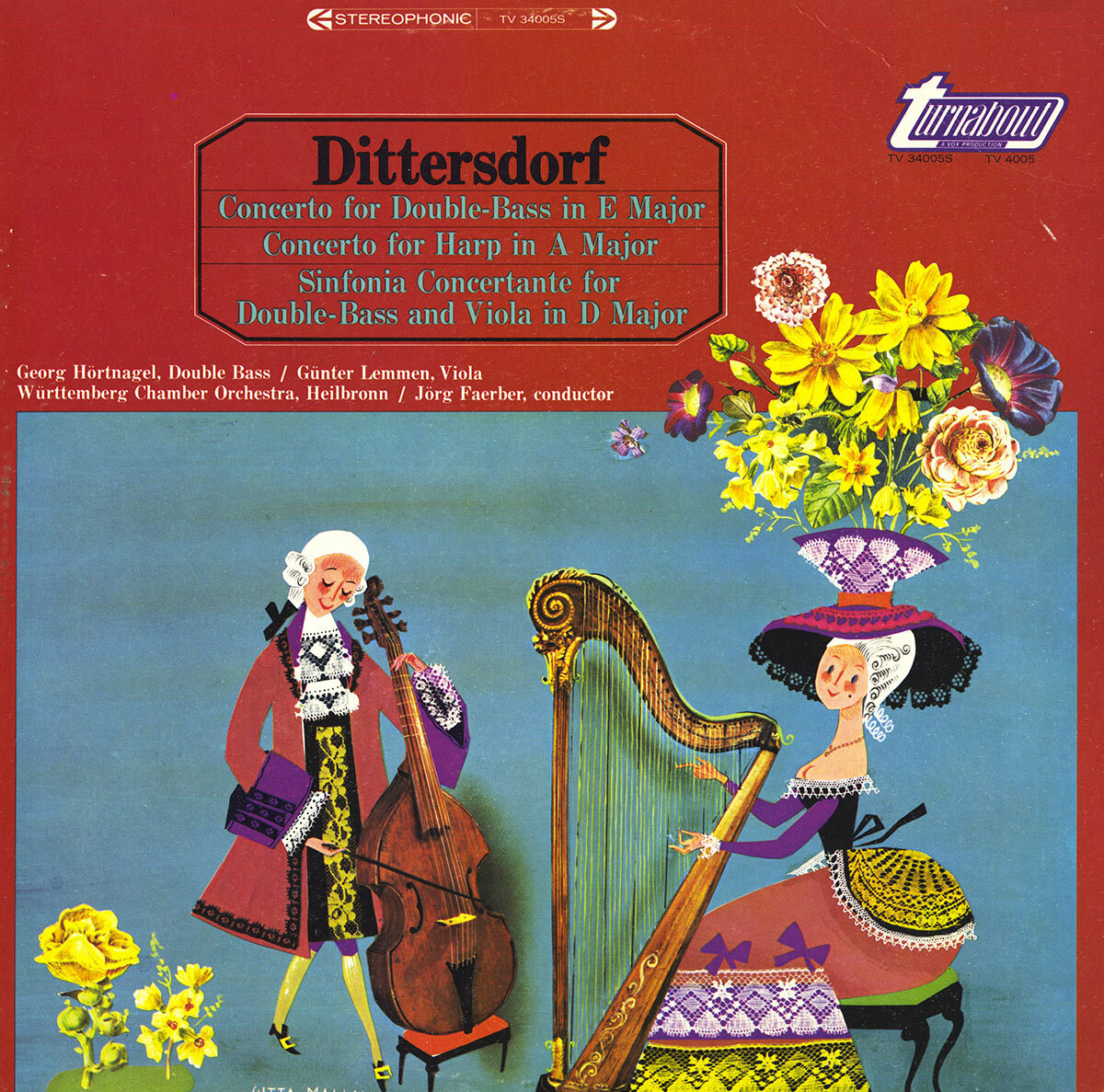 DITTERSDORF Double-Bass Concerto, Sinfonia Concertante, Harp Concerto TURNABOUT