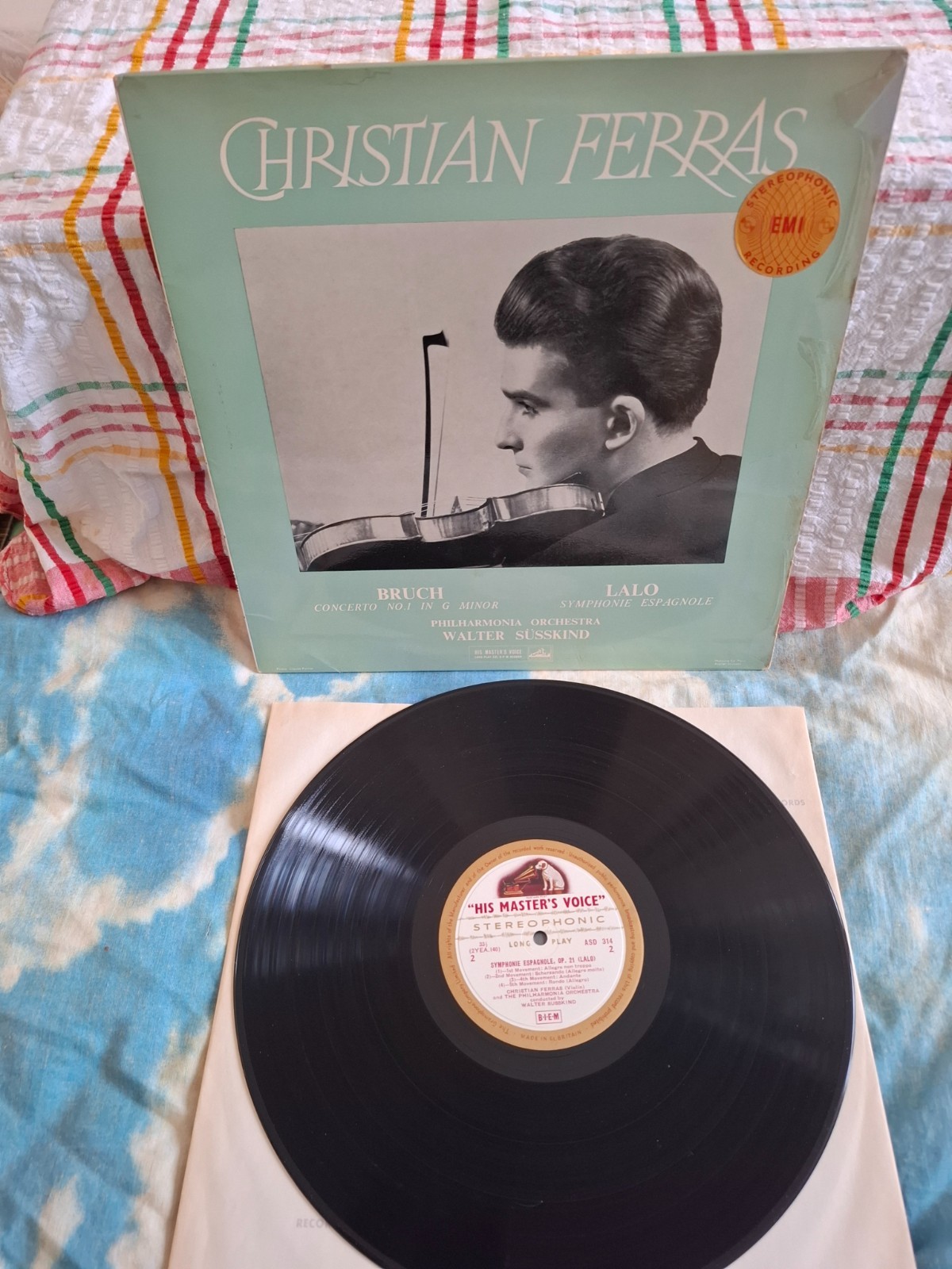 ASD 314 ED1 Ferras Violin Susskind Bruch Concerto RARE FACTORY SAMPLE HMV Stereo